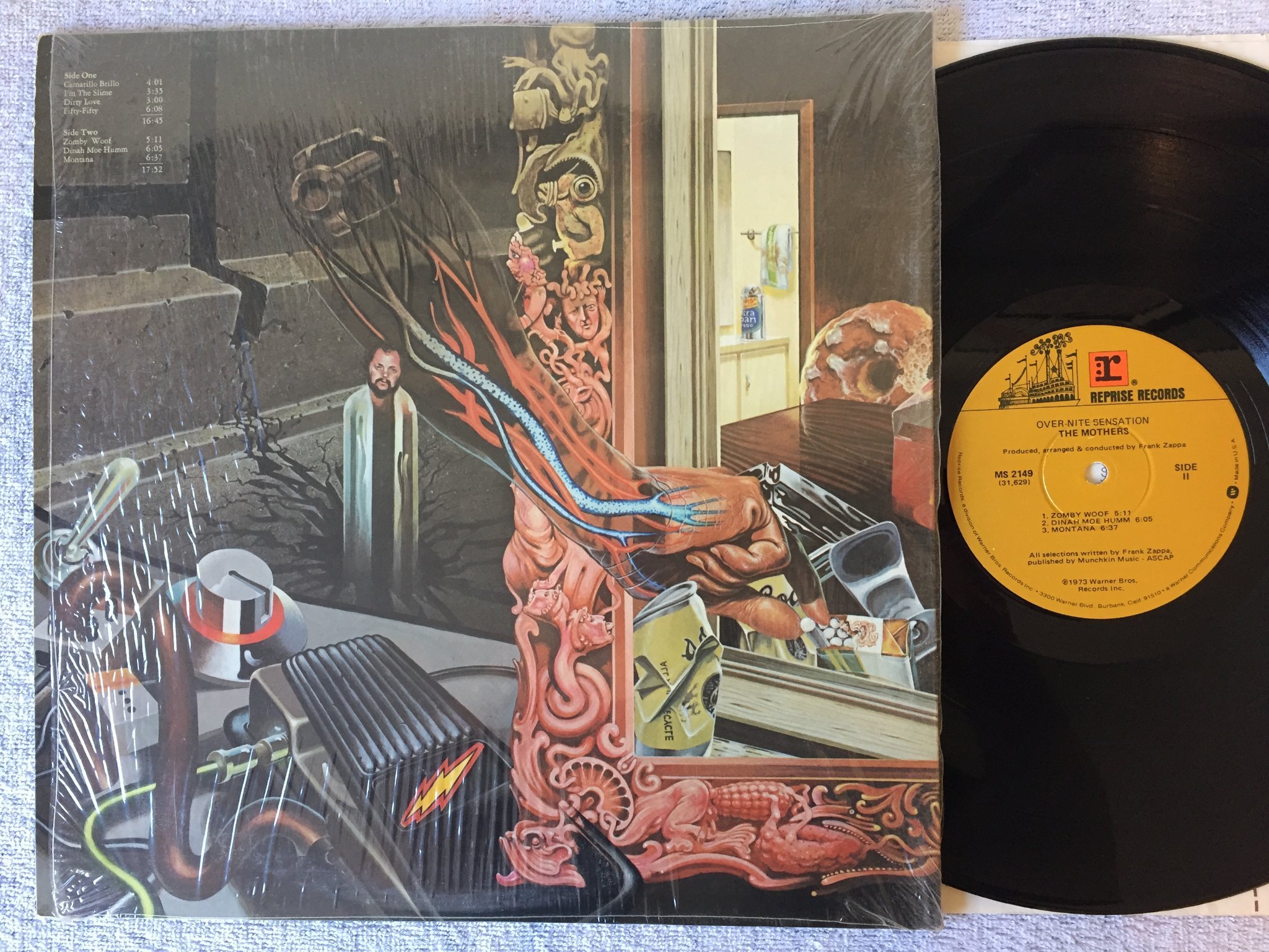 Omslagsbild för skivan THE MOTHERS over-nite sensation LP US REPRISE MS 2149