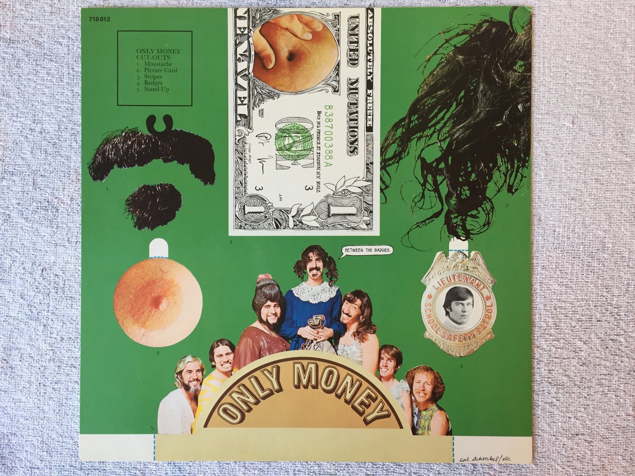 Omslagsbild för skivan THE MOTHERS OF INVENTION we're only in it for the money LP -68 Ger VERVE 710012