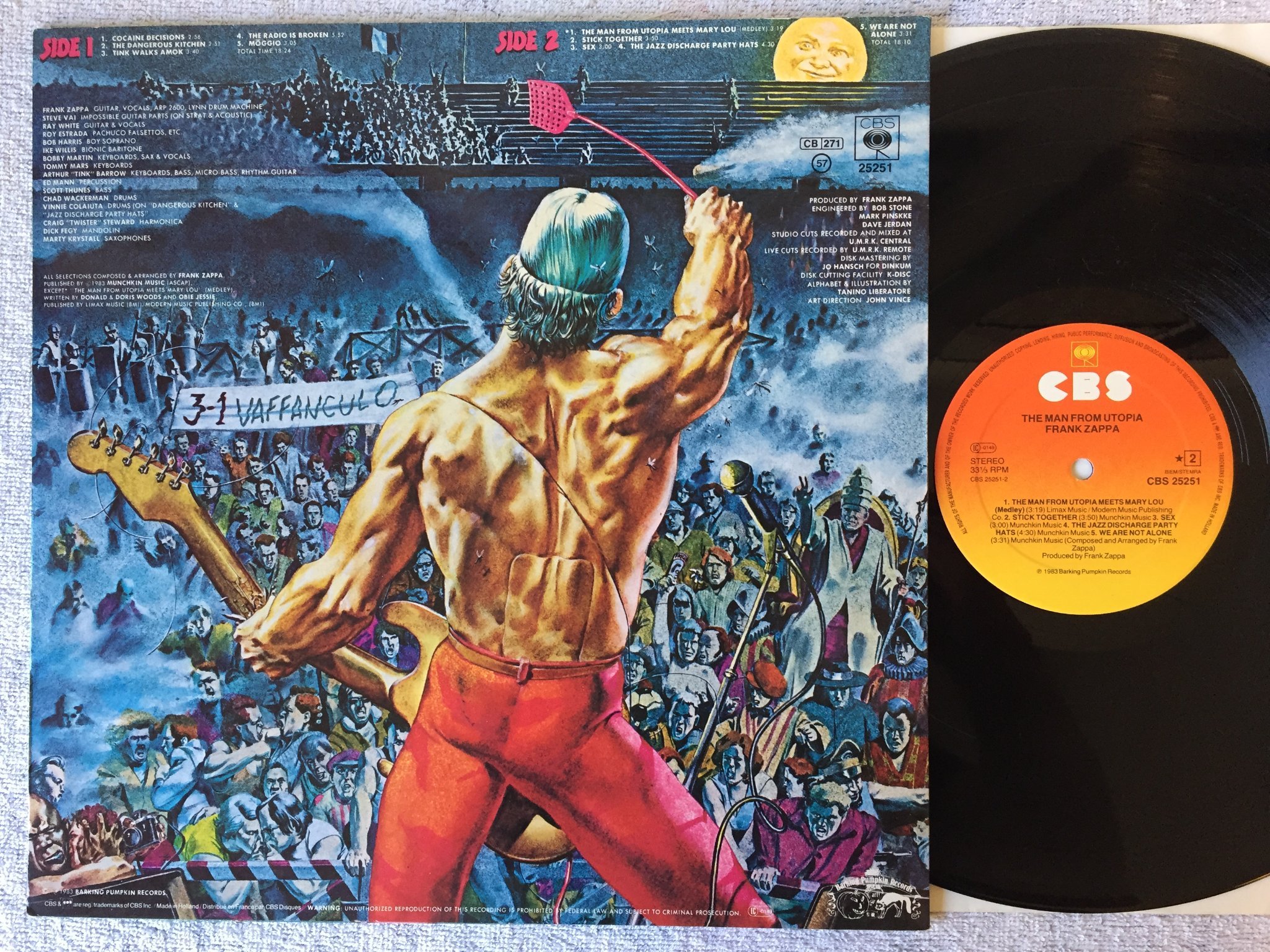 Omslagsbild för skivan FRANK ZAPPA THE MAN FROM UTOPIA LP -83 Hol CBS 25251