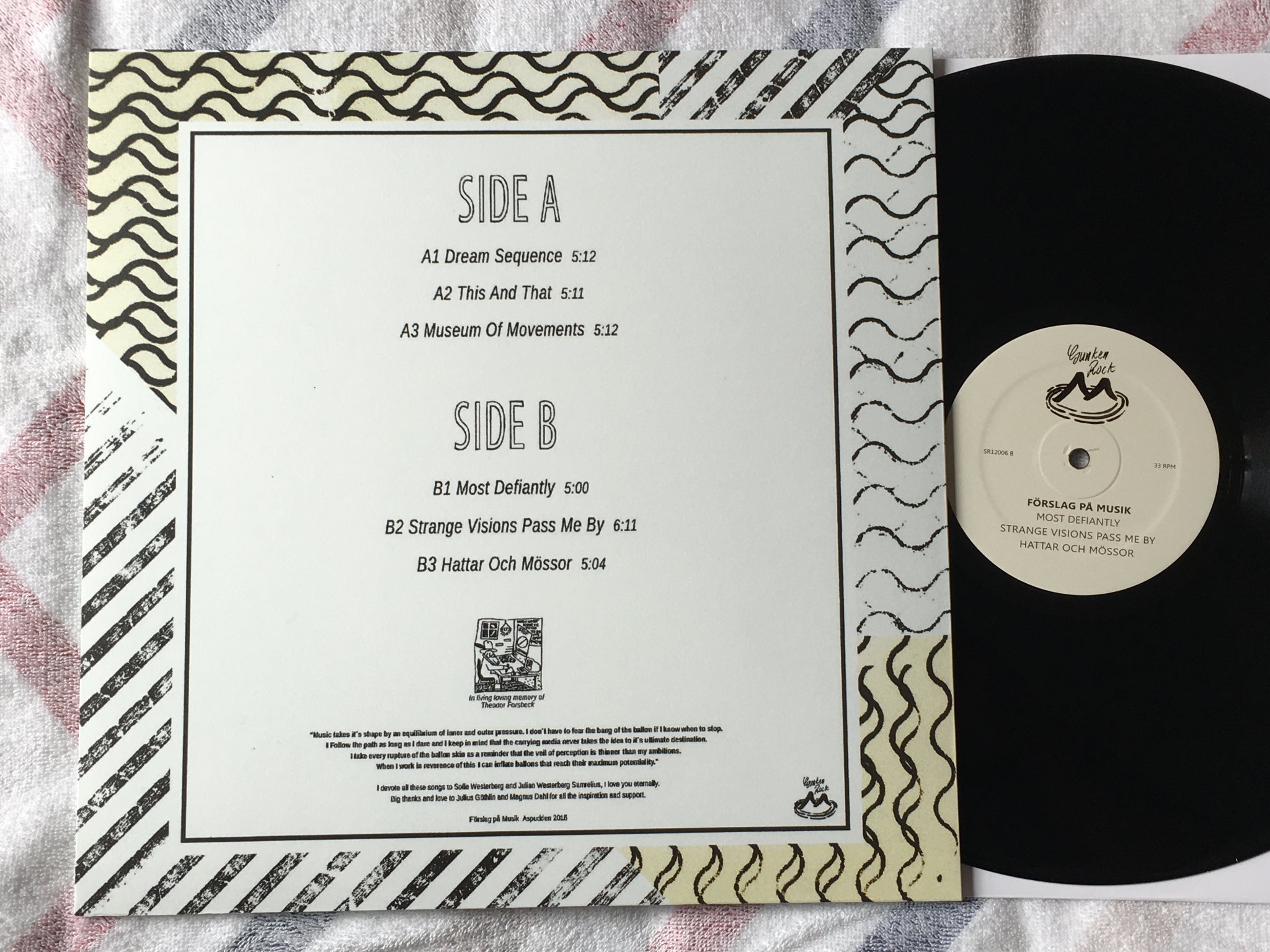 Omslagsbild för skivan FÖRSLAG PÅ MUSIK Book of Mirrors LP 2019 SR12006 leftfield disco