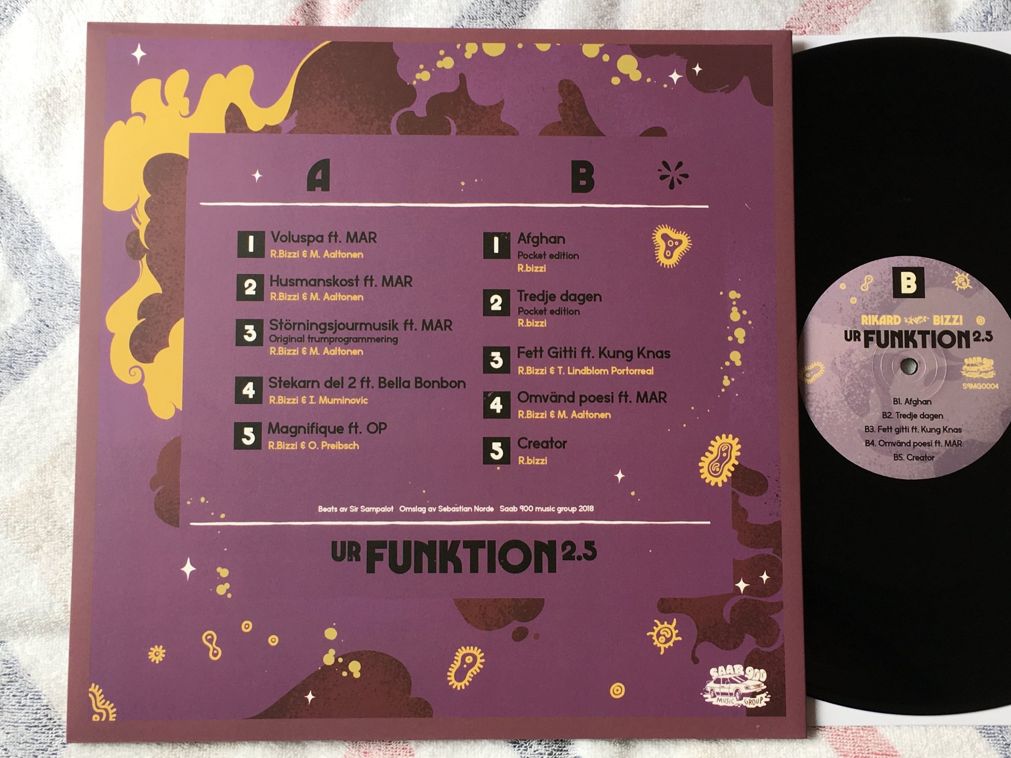 Omslagsbild för skivan RIKARD SKIZZ BIZZI ur funktion 2.5 LP 2018 Swe SAAB 900 MUSIC GROUP S9MG004