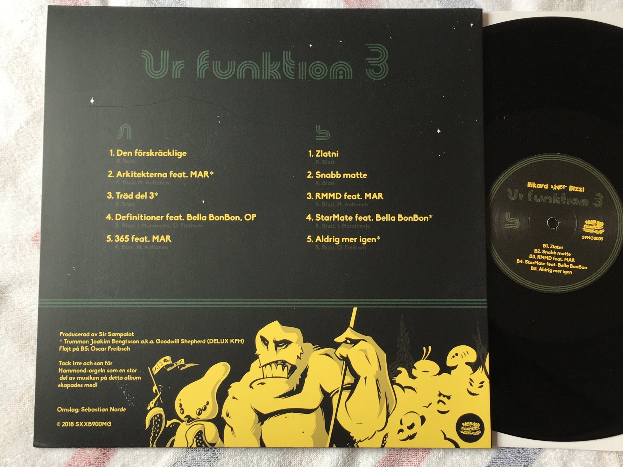 Omslagsbild för skivan RIKARD SKIZZ BIZZI Ur Funktion 3 LP 2019 Swe SAAB 900 MUSIC GROUP S9MG0005