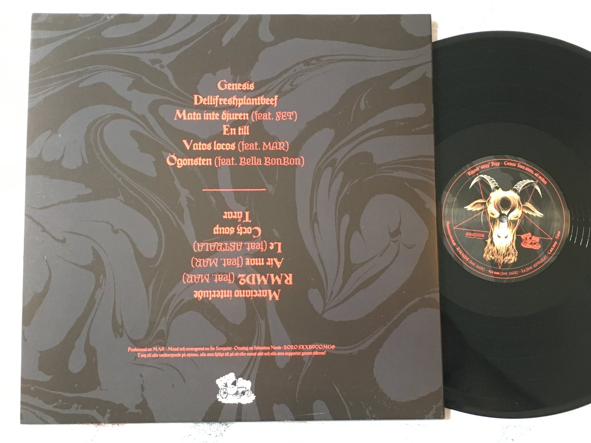 Omslagsbild för skivan RIKARD SKIZZ BIZZI Geten - Som Ovan, Så Nedan LP 2020 SAAB 900 MUSIC GROUP S9MG0