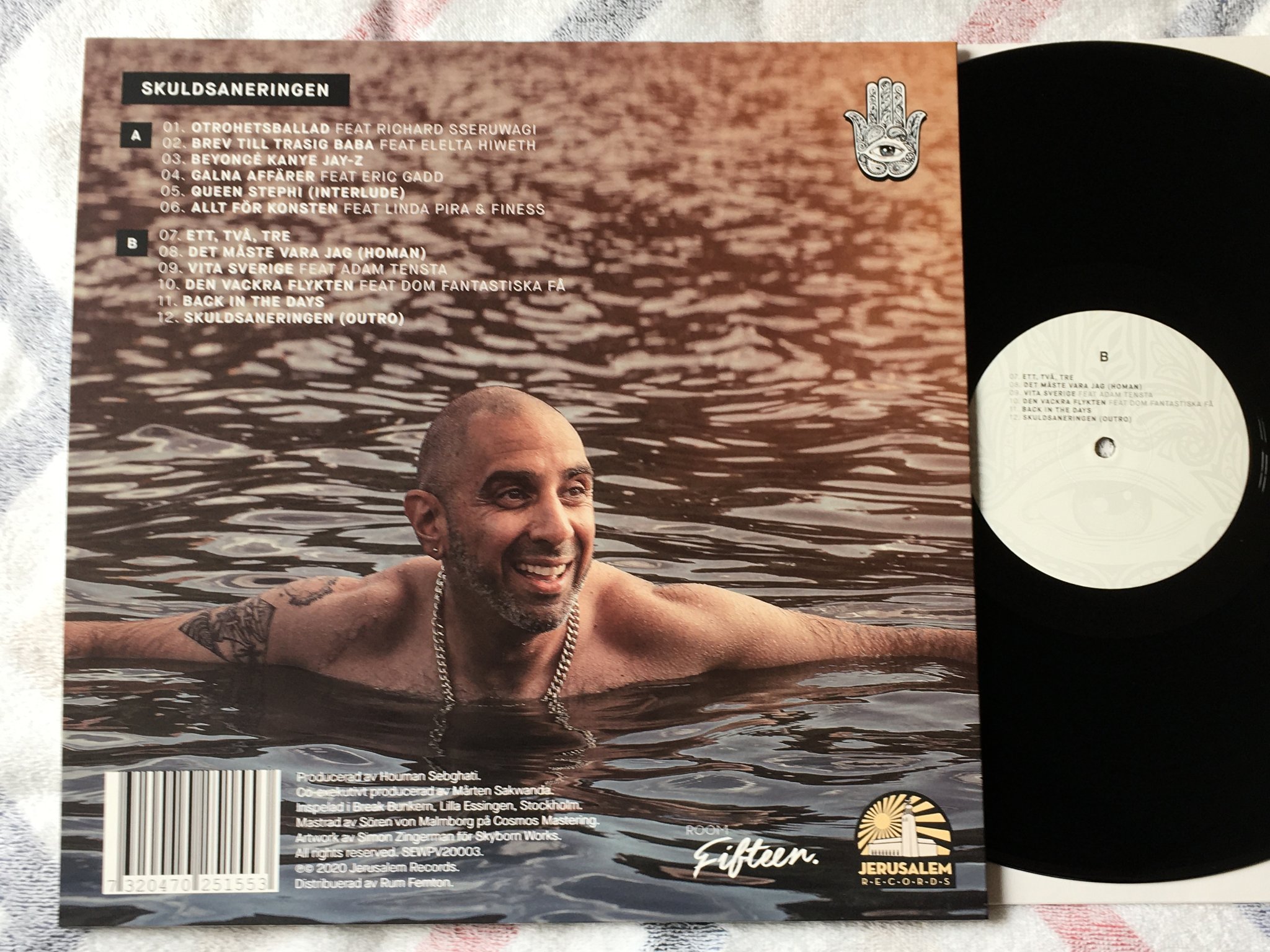 Omslagsbild för skivan HOUMAN SEBGHATI Skuldsaneringen LP 2020 Swe JERUSLALEM SEWPV20003