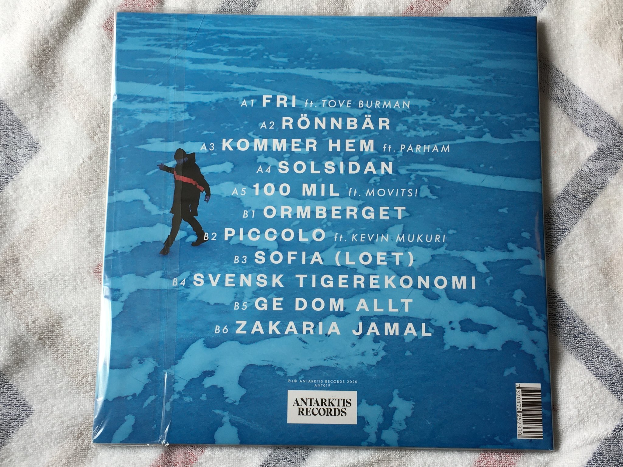 Omslagsbild för skivan ZACKE Pengar. Frihet. Zakaria Jamal. LP 2020 Swe ANTARKTIS ANT019