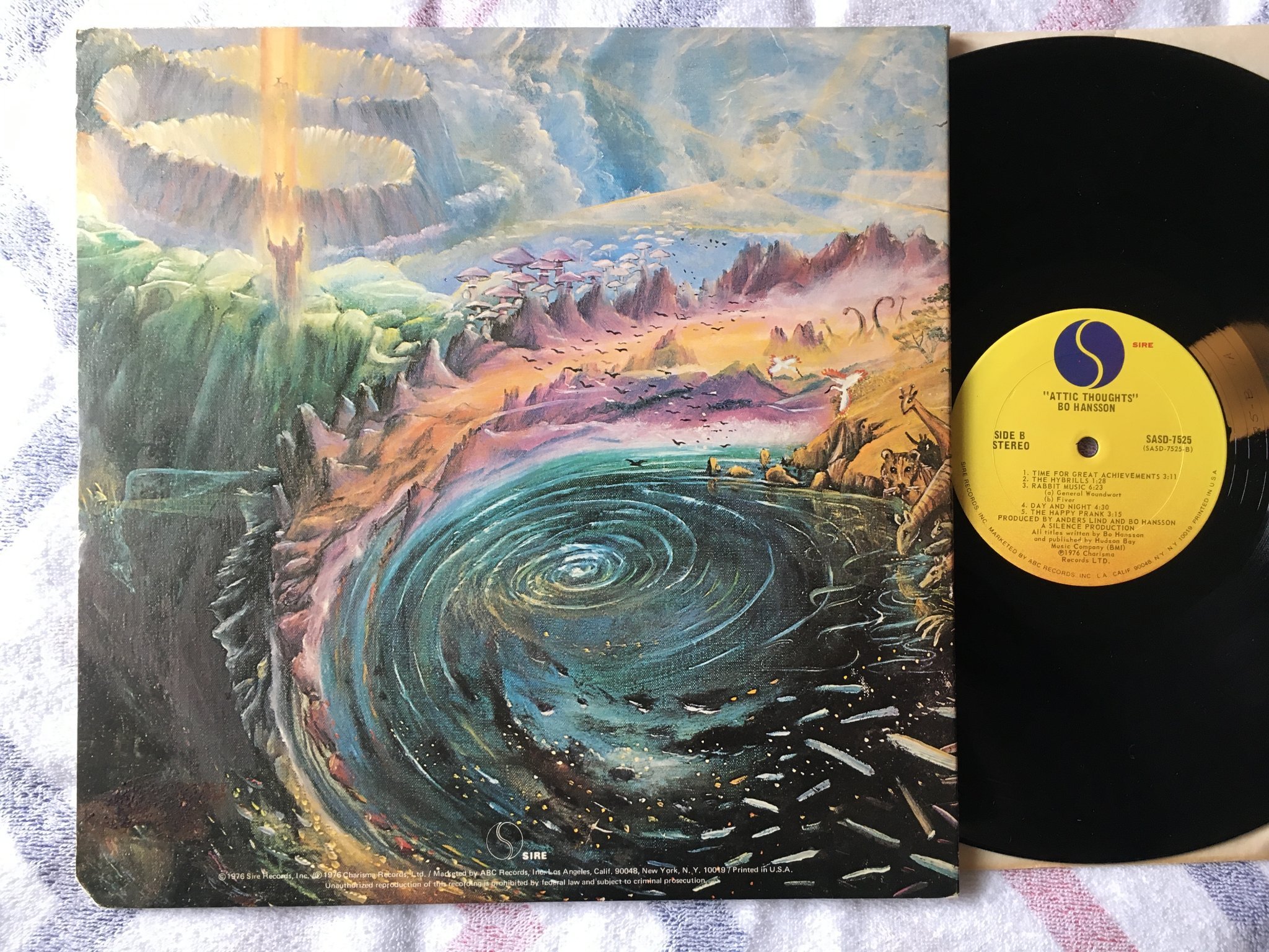 Omslagsbild för skivan BO HANSSON attic thoughts LP -76 US SIRE SASD 7525