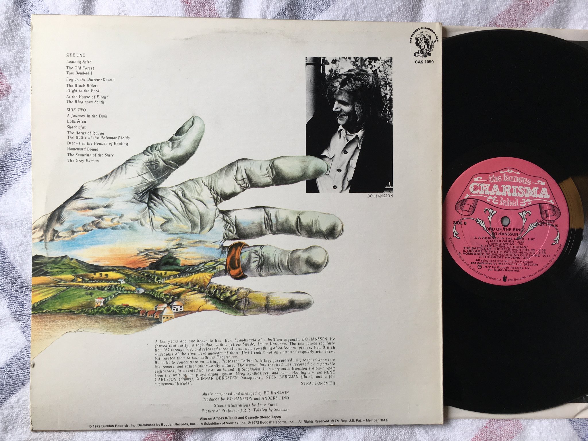 Omslagsbild för skivan BO HANSSON lord of the rings LP -72 US CHARISMA CAS 1059