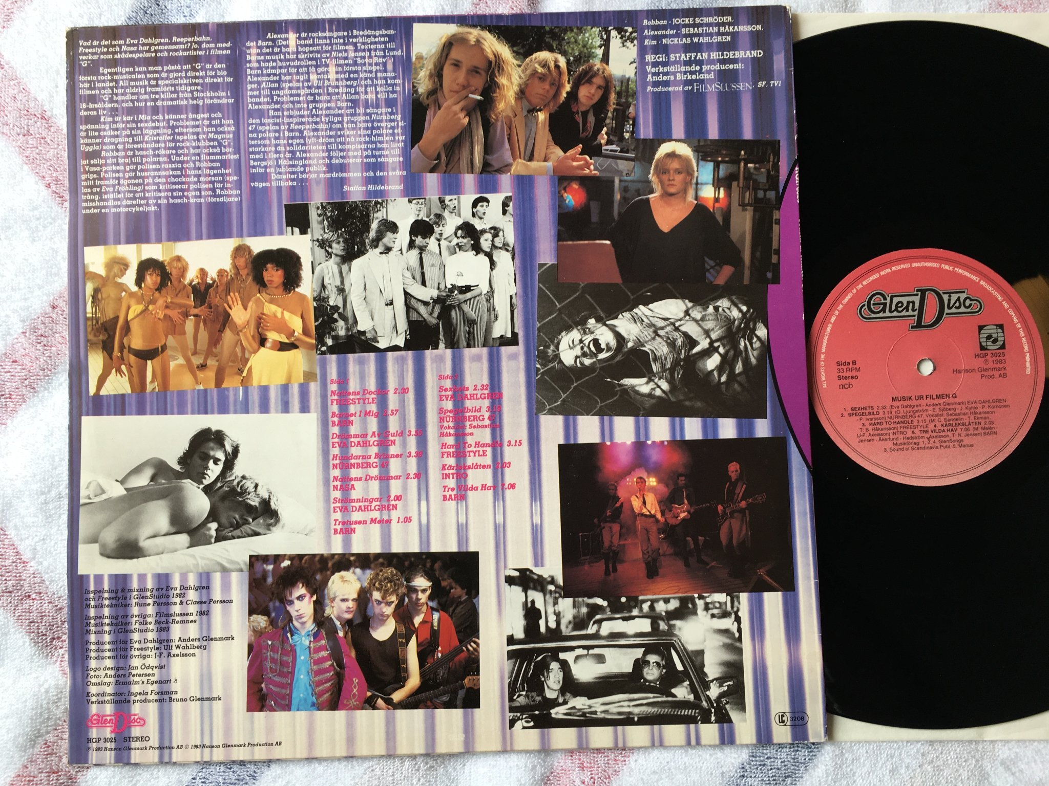 Omslagsbild för skivan V/A musik ur filmen G LP -83 Swe GLENDISC HGP 3025