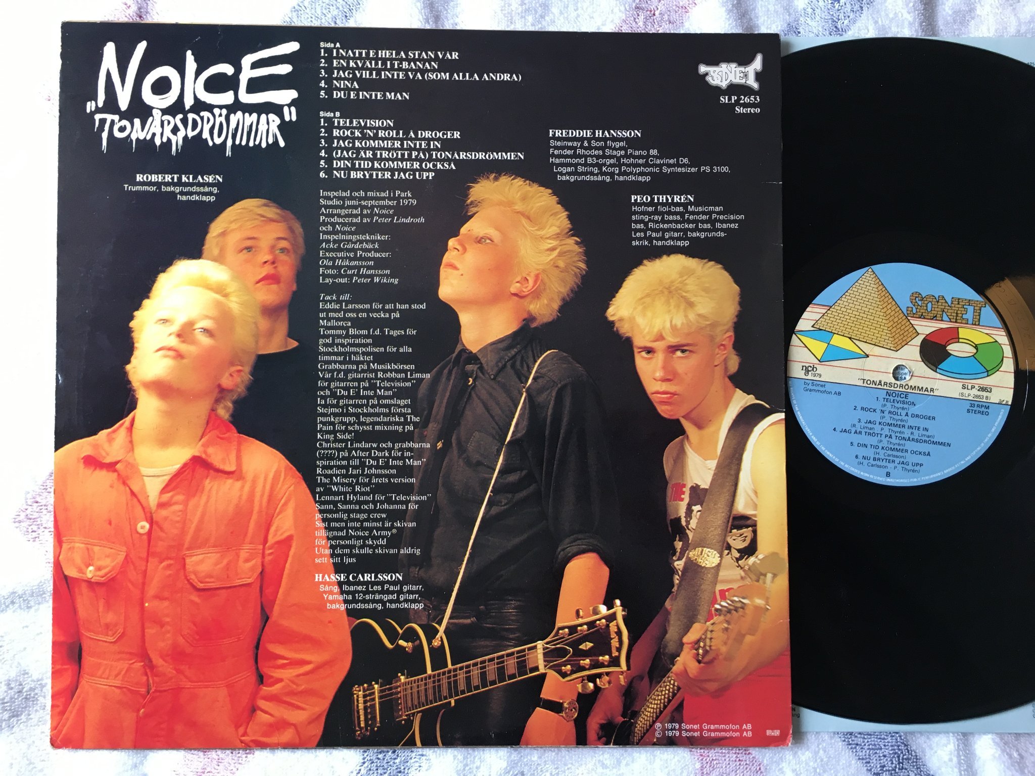 Omslagsbild för skivan NOICE tonårsdrömmar LP -79 Swe SONET SLP 2653