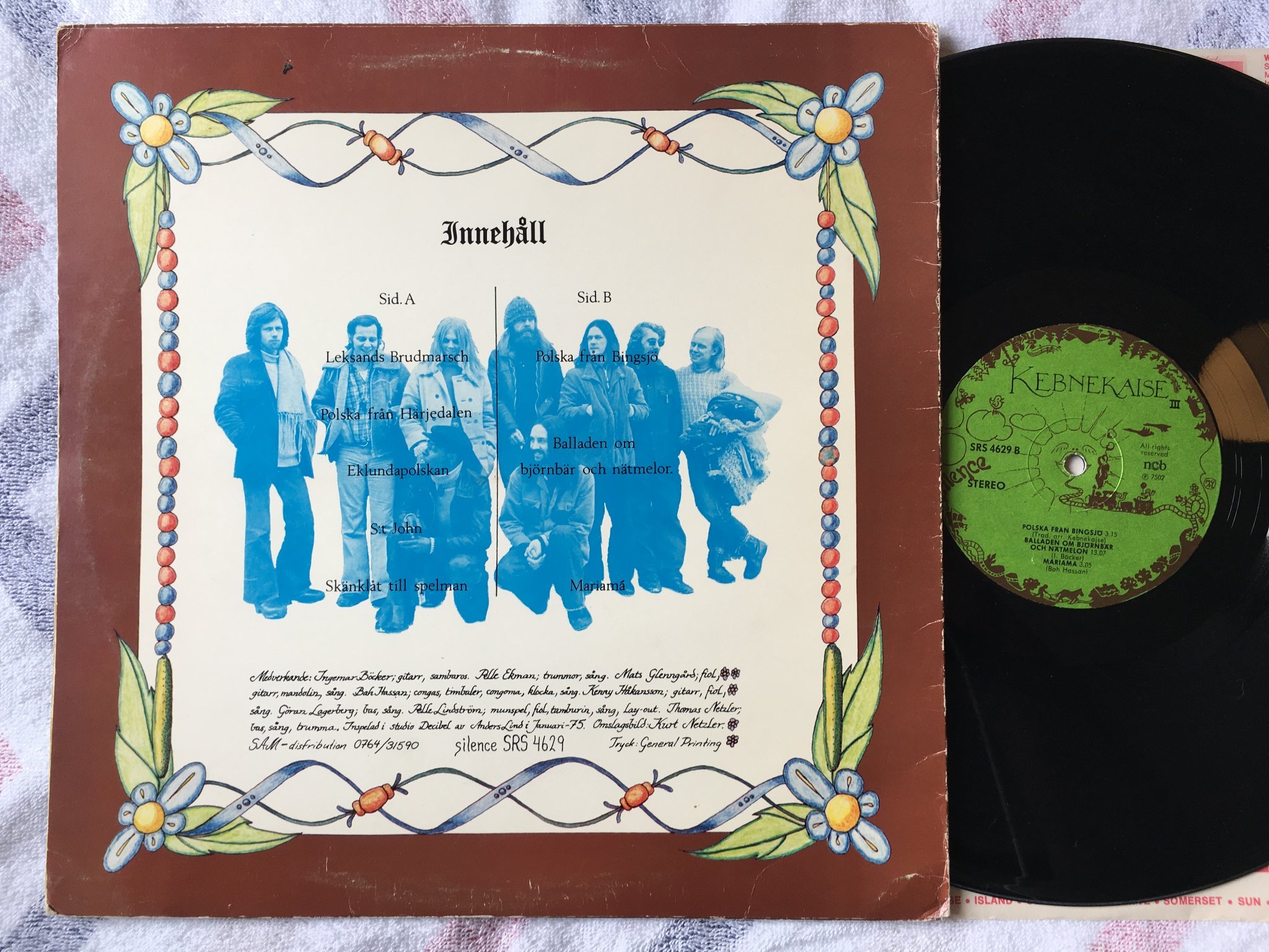 Omslagsbild för skivan KEBNEKAISE III LP -76 Swe SILENCE SRS 4636