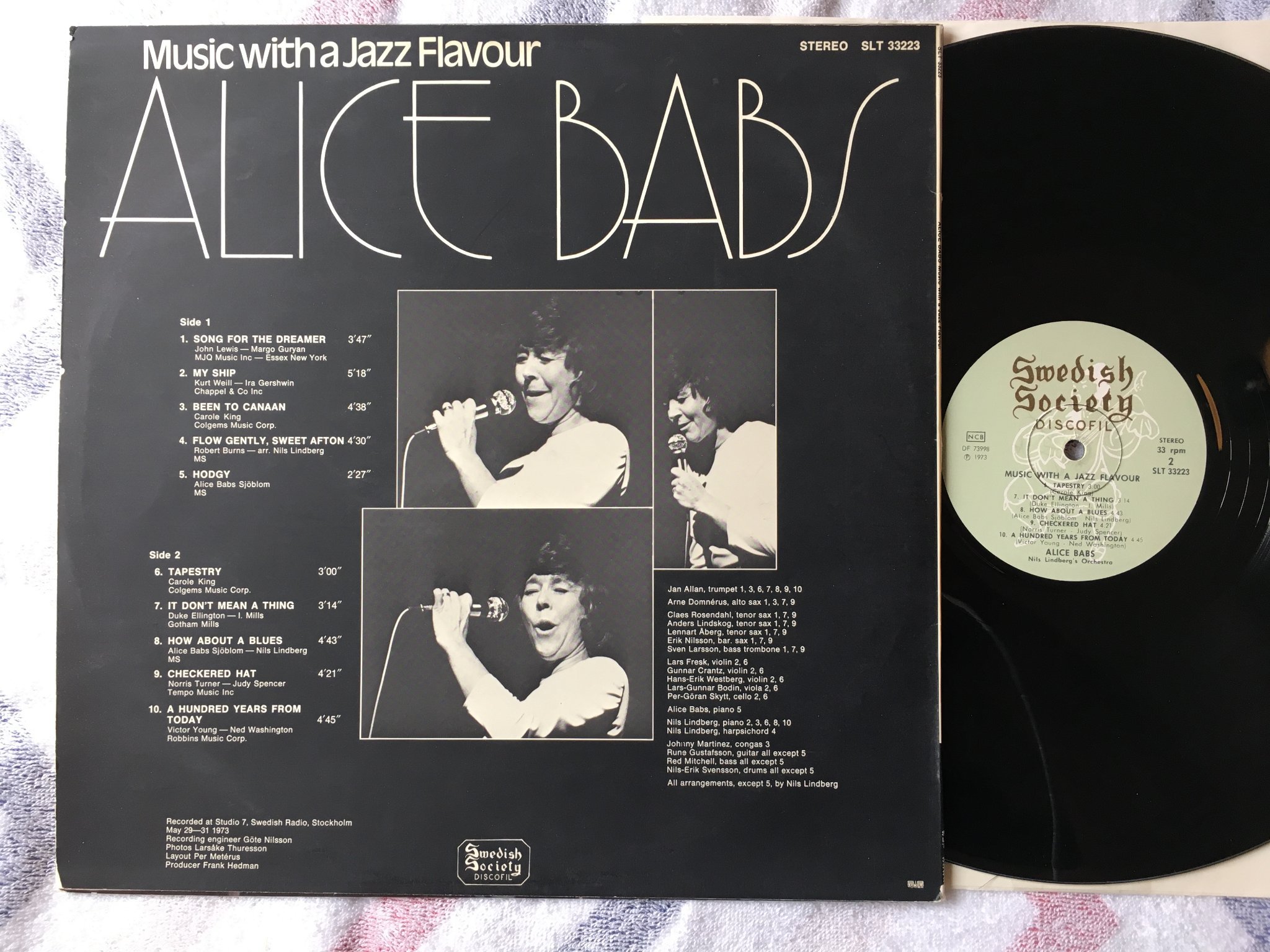 Omslagsbild för skivan ALICE BABS music with a jazz flavour LP -73 Swe SLT 33223 "been to Canaan"