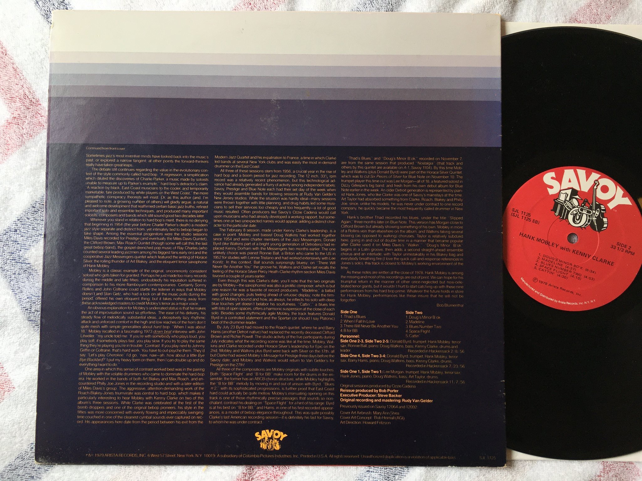 Omslagsbild för skivan HANK MOBLEY with Kenny Clarke LP -79 US SAVOY SJL 1125