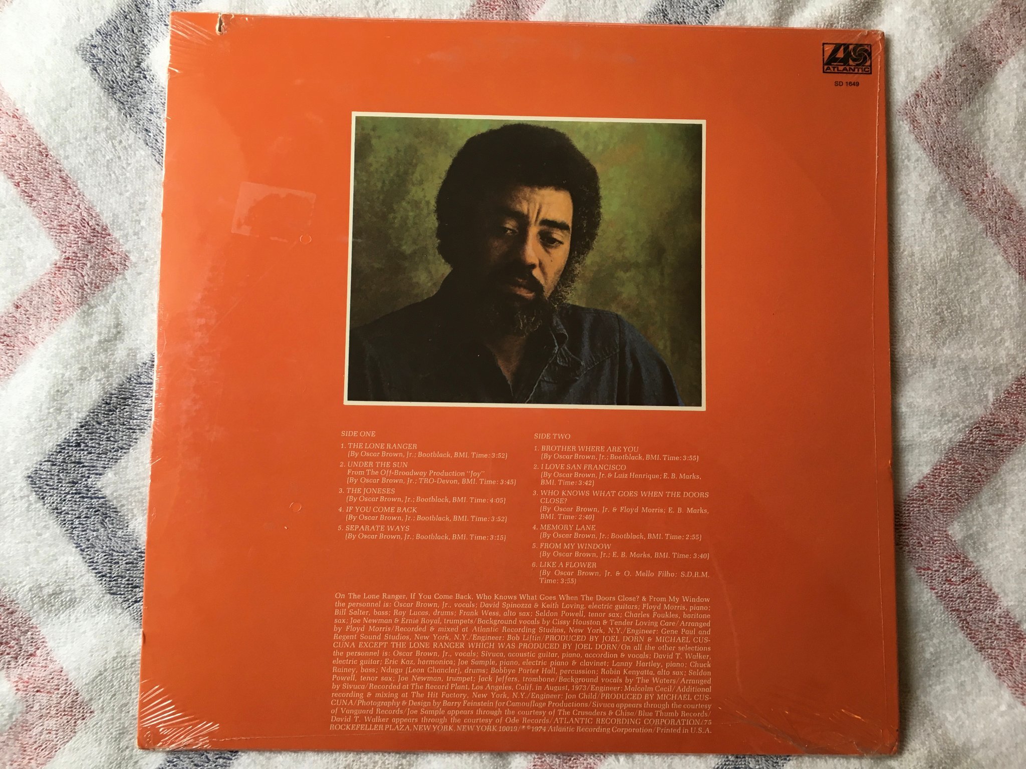 Omslagsbild för skivan OSCAR BROWN JR brother where are you LP US ATLANTIC SD 1649 sealed