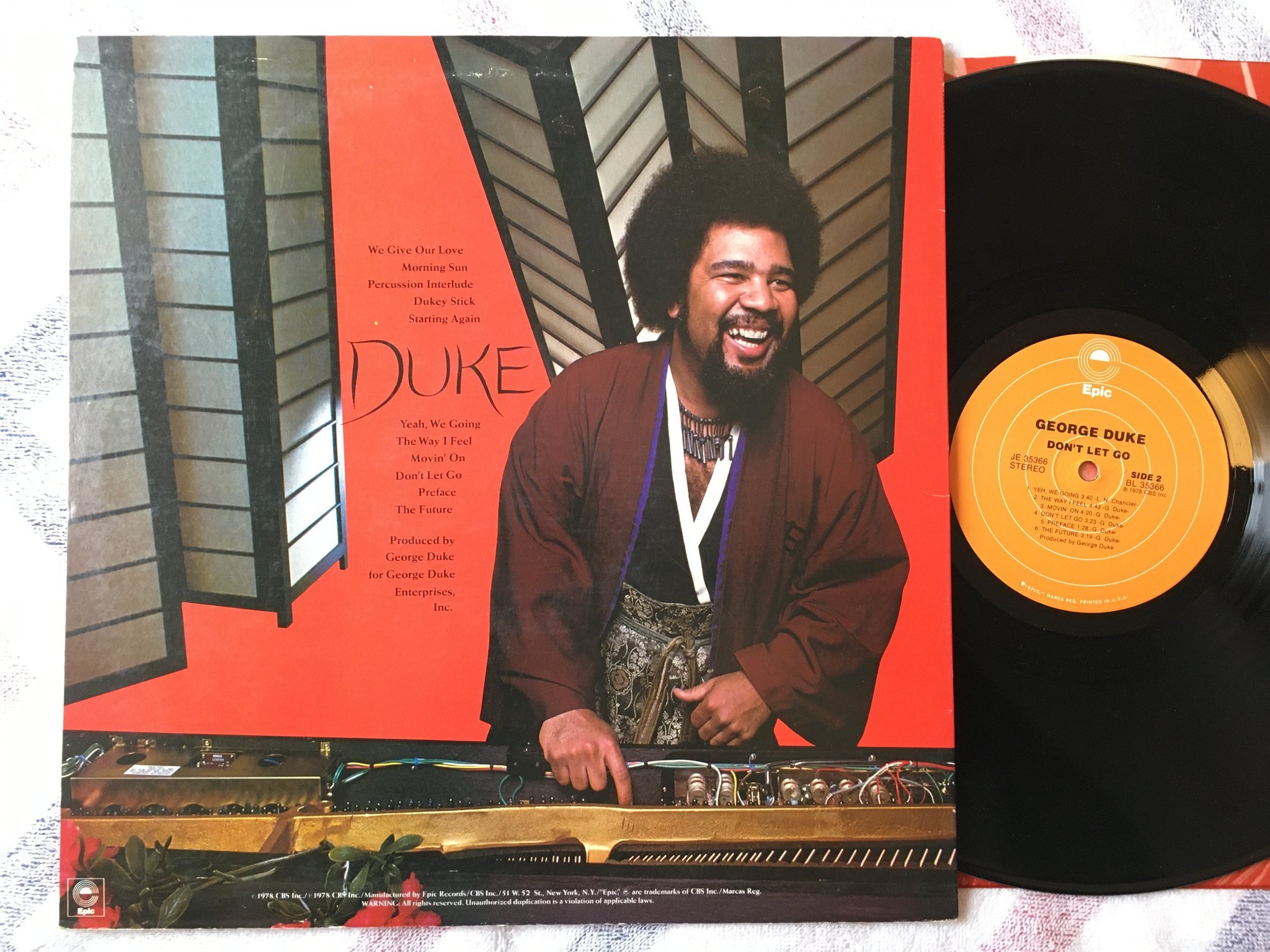 Omslagsbild för skivan George Duke don't let go LP -78 US EPIC BL 35366