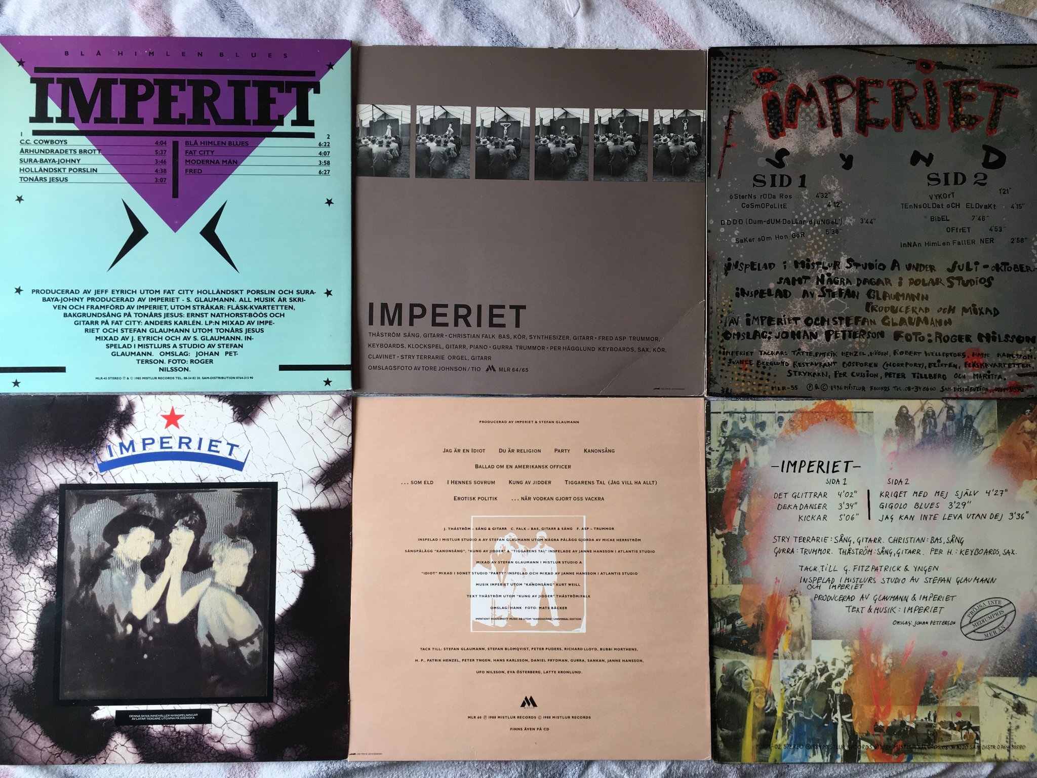 Omslagsbild för skivan 6 st IMPERIET album  SE BILDER