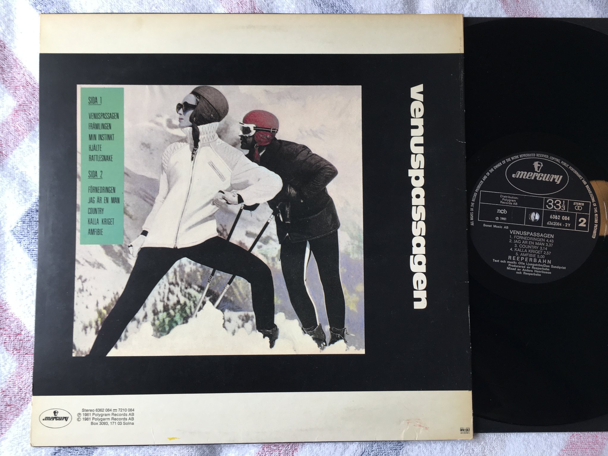 Omslagsbild för skivan REEPERBAHN venuspassagen LP -81 Swe MERCURY 6362084