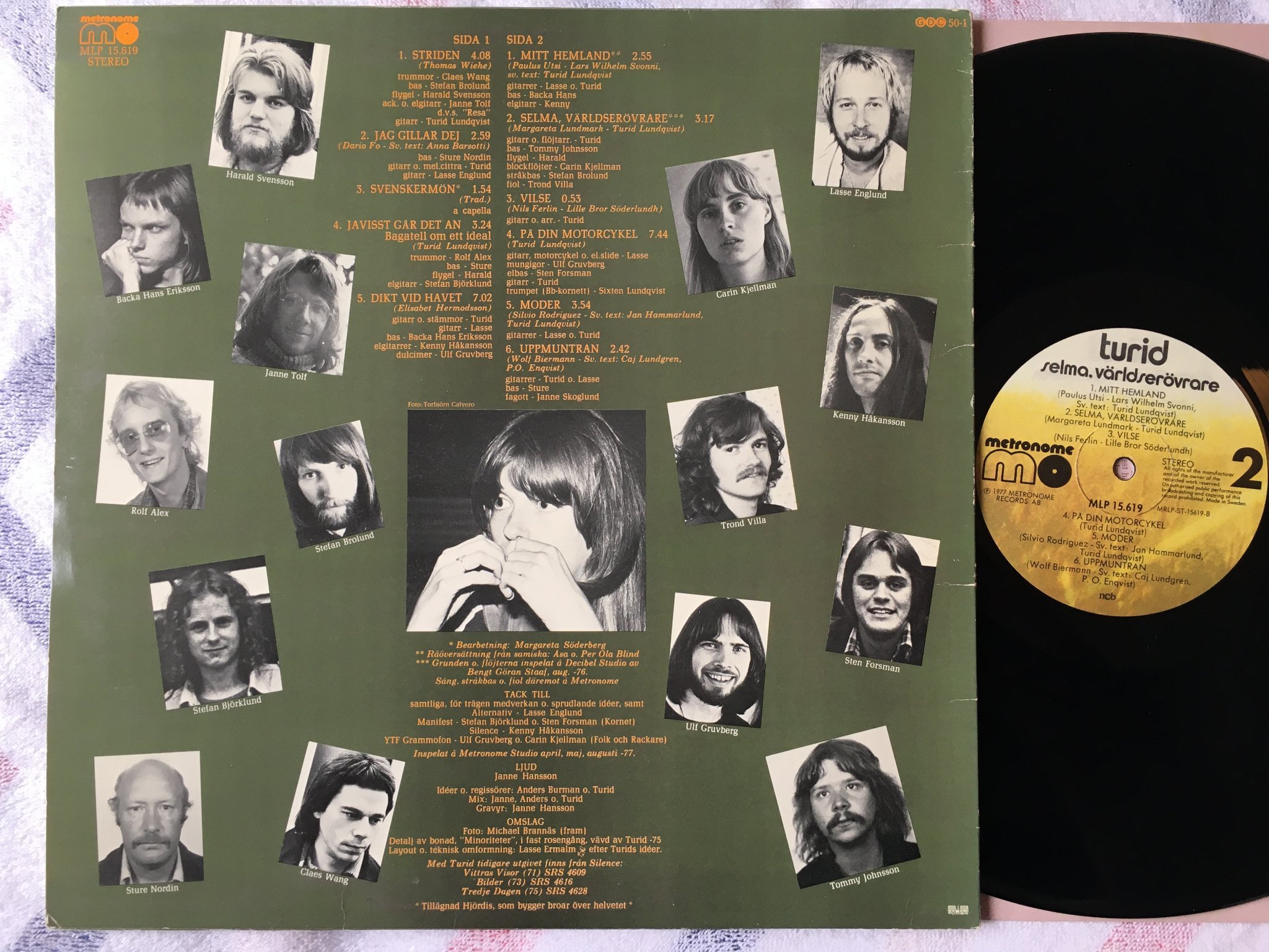 Omslagsbild för skivan TURID Selma, världserövrare LP -77 Swe METRONOME MLP 15619