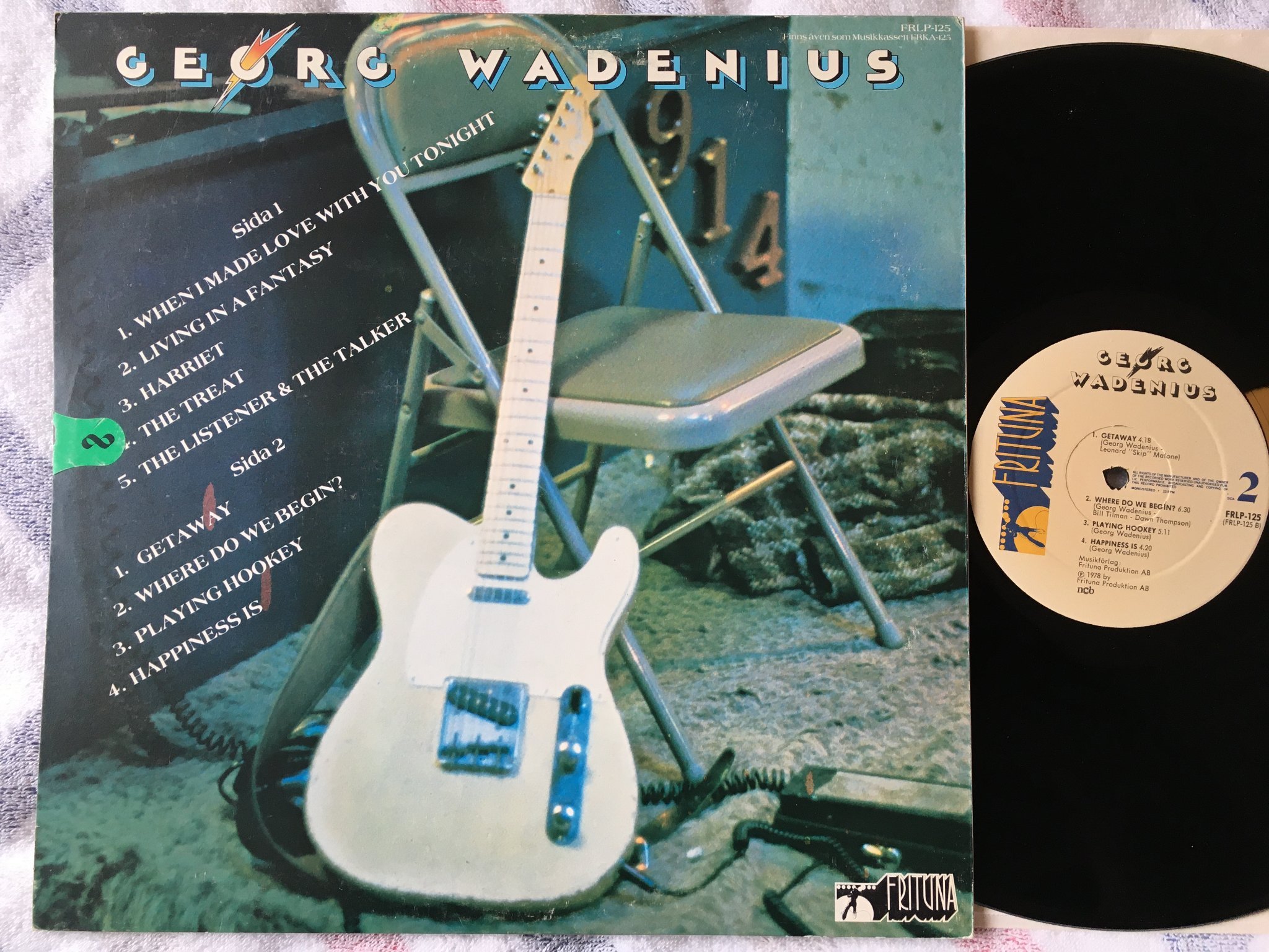 Omslagsbild för skivan GEORG WADENIUS s/t LP -78 Swe FRITUNA FRLP-125