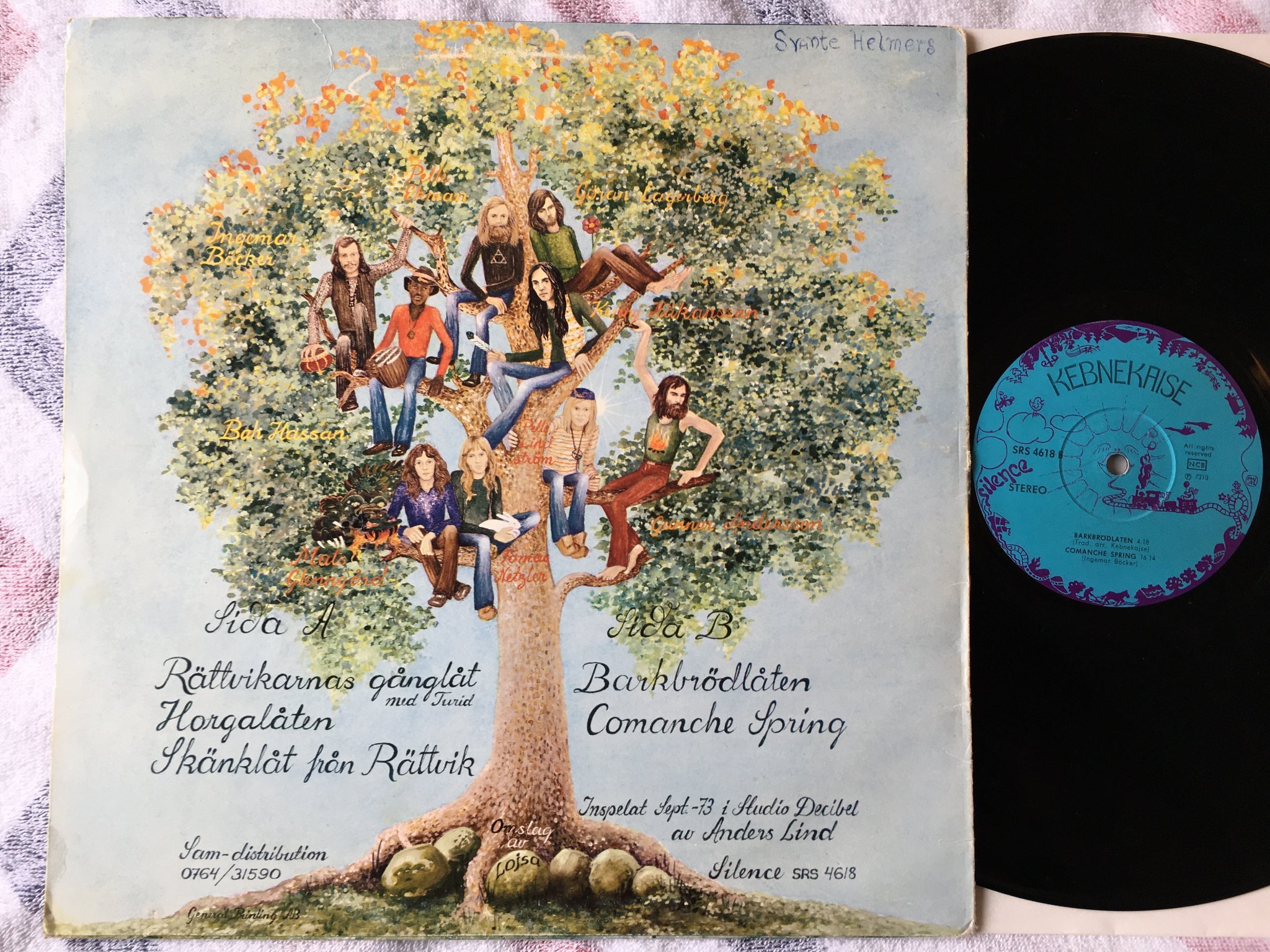 Omslagsbild för skivan KEBNEKAISE s/t LP -73 Swe SILENCE SRS 4618 