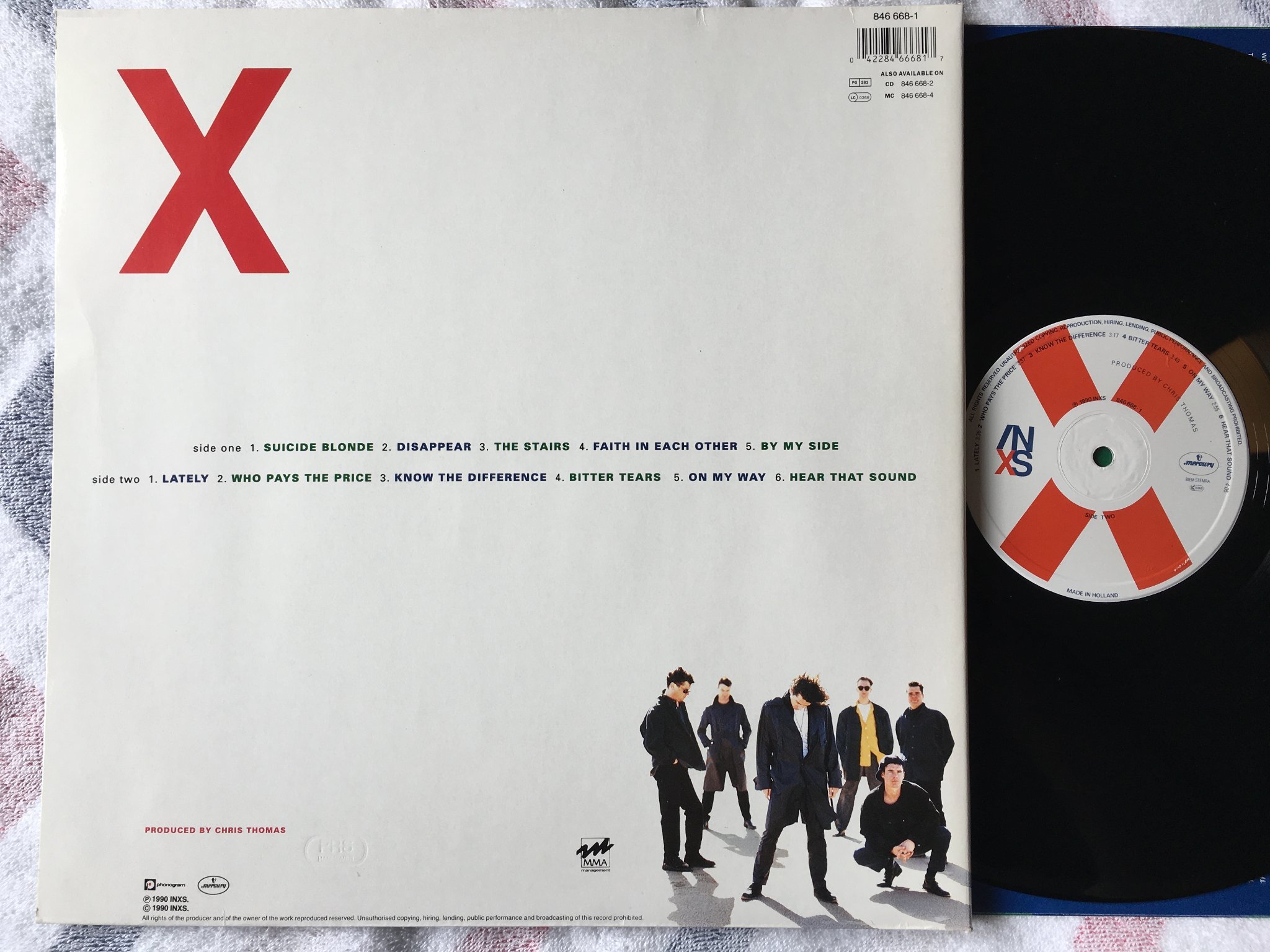 Omslagsbild för skivan INXS x LP -90 Hol MERCURY 846668-1