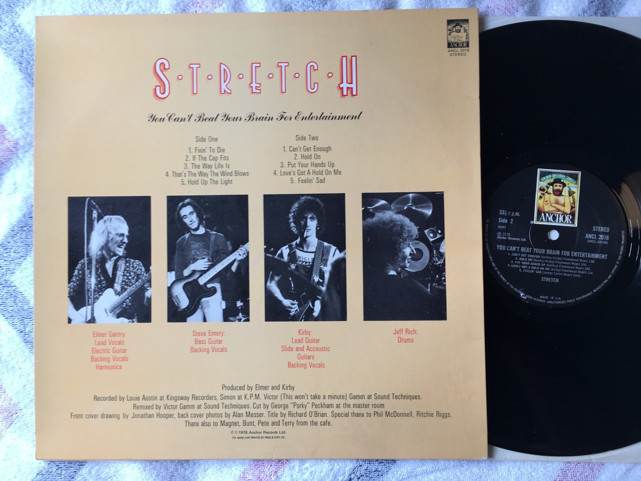 Omslagsbild för skivan STRETCH you can't beat your brain for entertainment LP -76 UK ANCHOR ANCL 2016