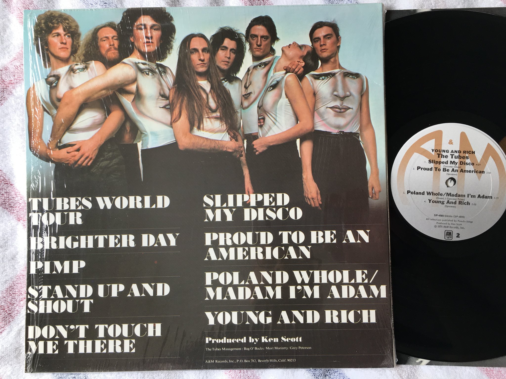 Omslagsbild för skivan THE TUBES young and rich LP -76 US A&M SP-4580
