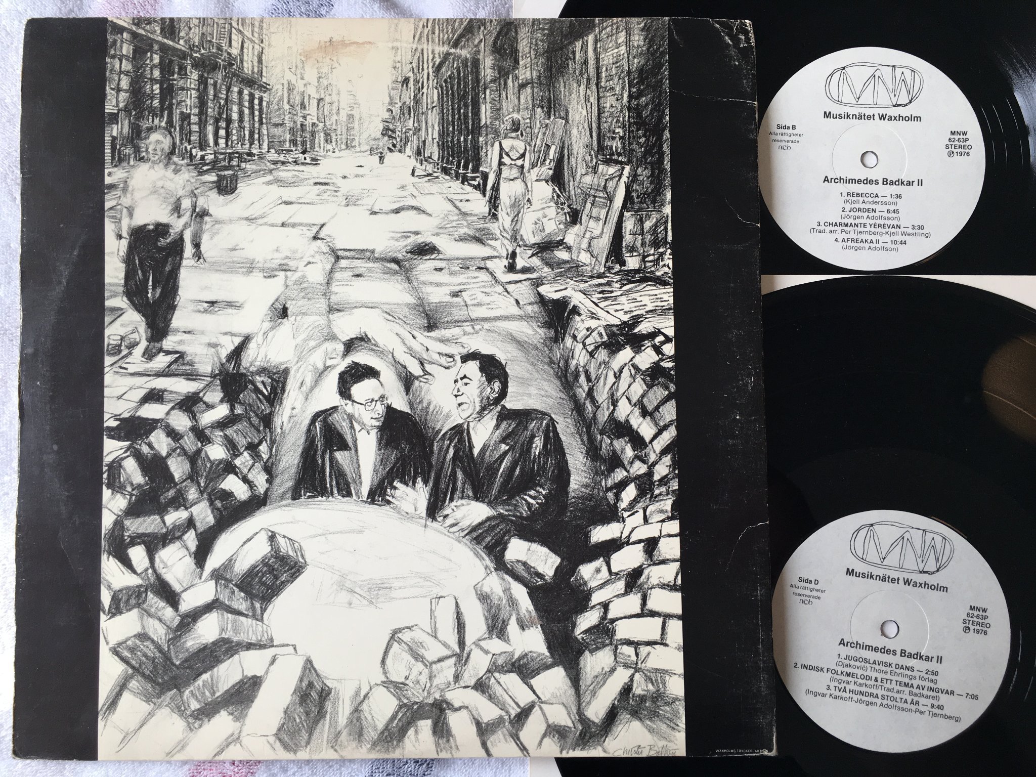 Omslagsbild för skivan ARCHIMEDES BADKAR II 2xLP -76 Swe MNW 62-63P RARE!!!!