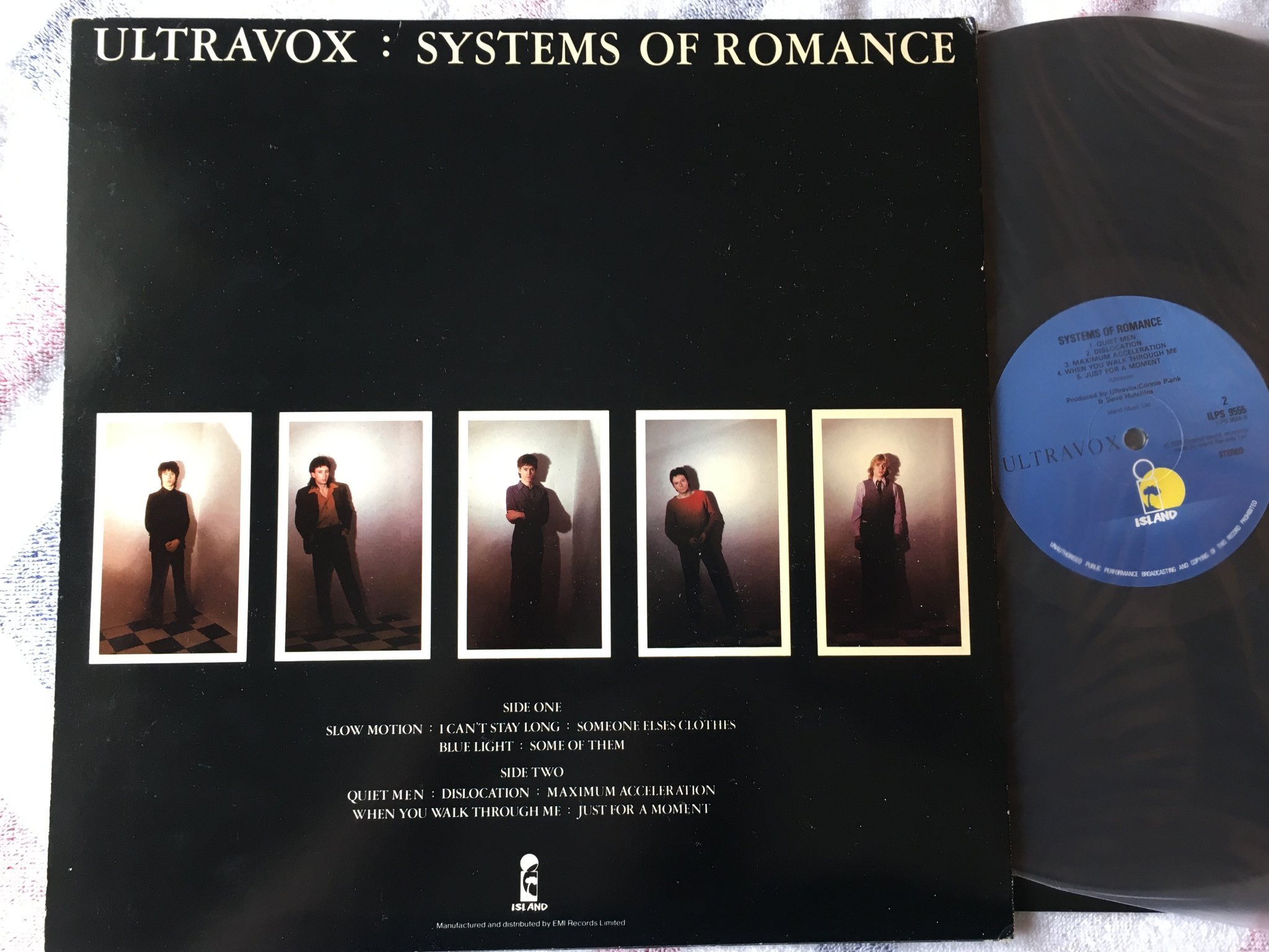 Omslagsbild för skivan ULTRAVOX systems of romance LP -78  ISLAND ILPS 9555