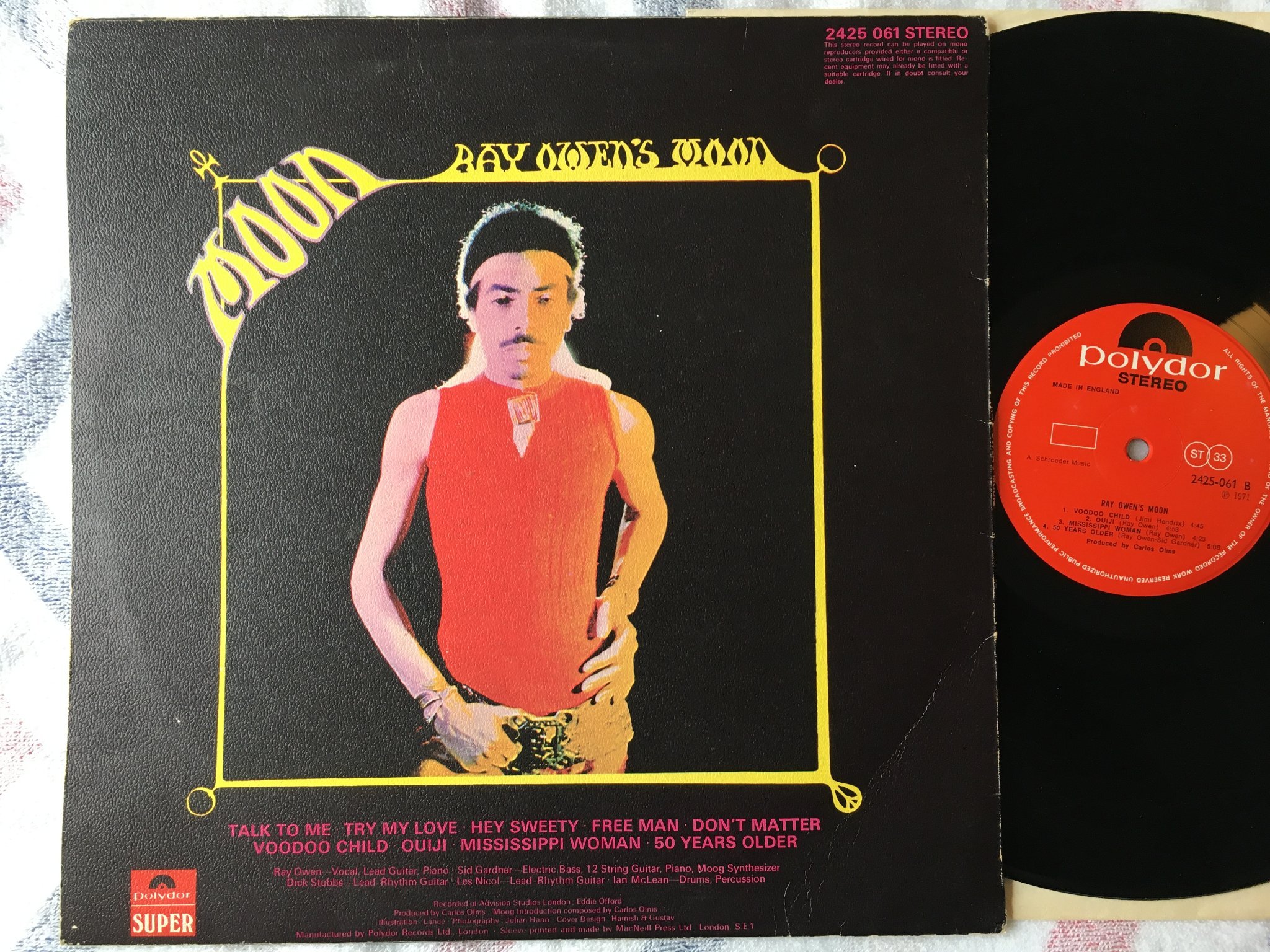 Omslagsbild för skivan RAY OWEN'S MOON LP -71 UK POLYDOR 2425061