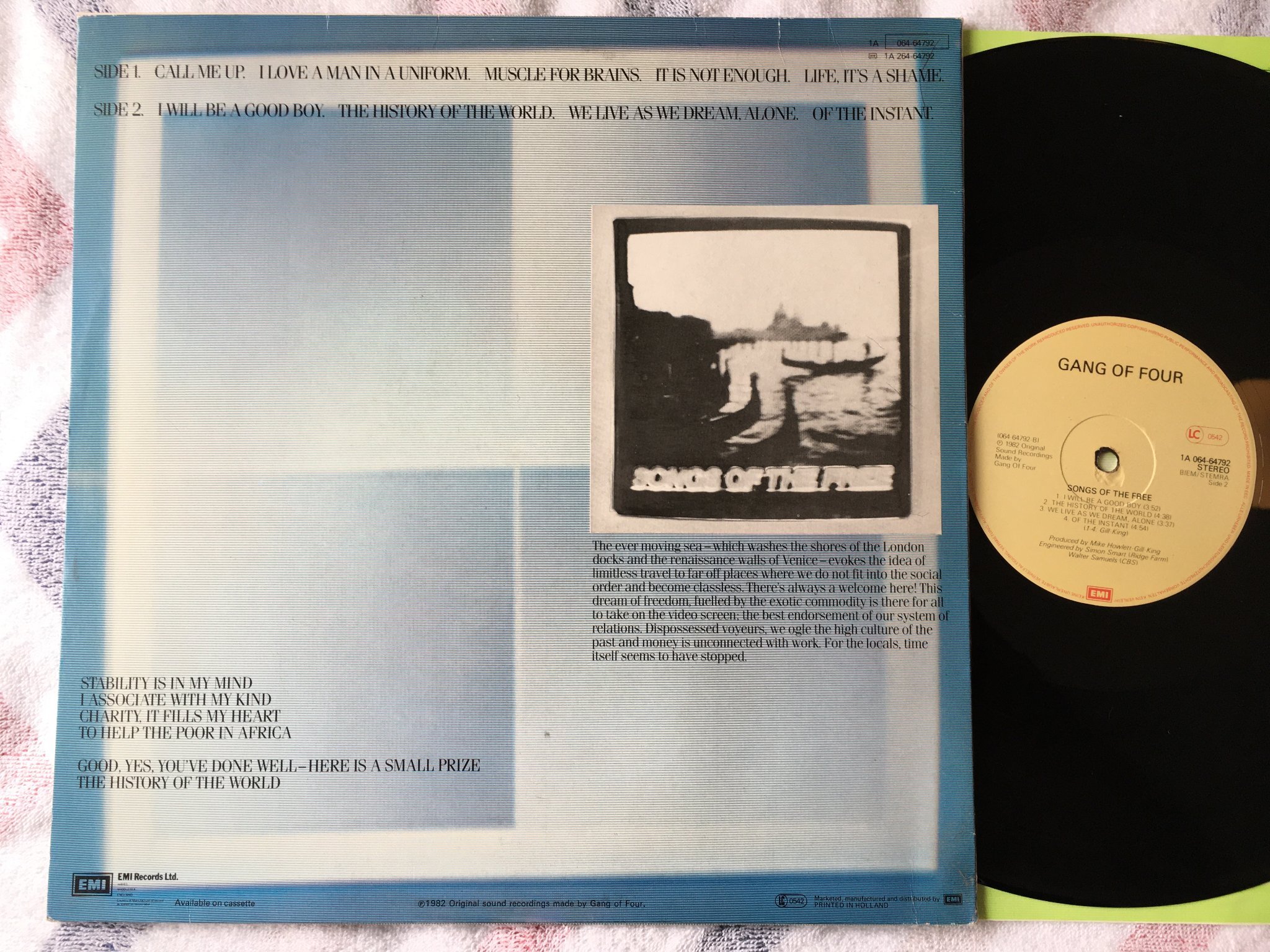 Omslagsbild för skivan GANG OF FOUR s/t LP -82 Hol EMI 1A 064-64792