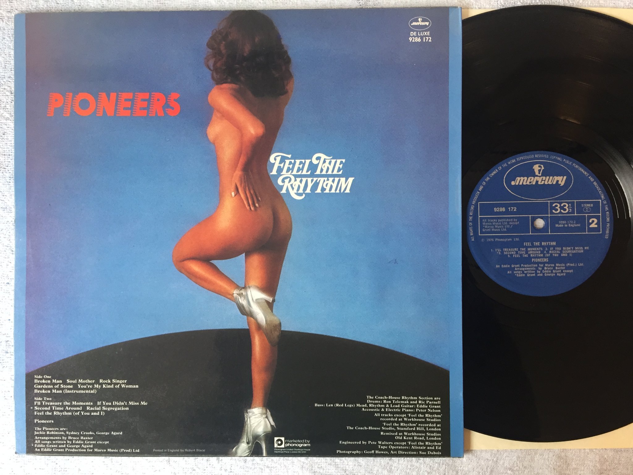 Omslagsbild för skivan PIONEERS feel the rhythm LP -76 UK MERCURY 9286172