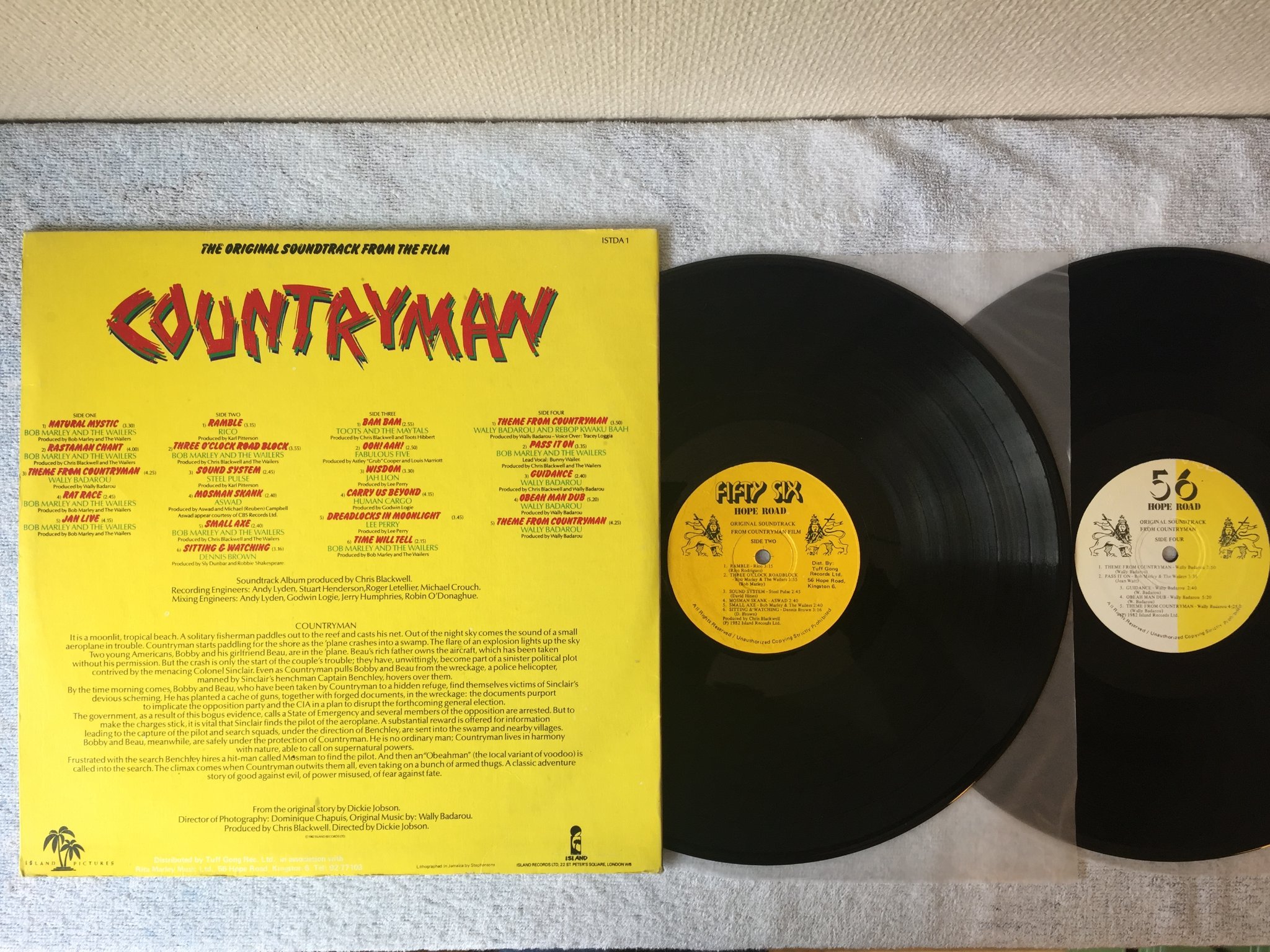 Omslagsbild för skivan V/A original sountrack from Countryman 2xLP -82 Jamaica press 56 HOPE ROAD rare!