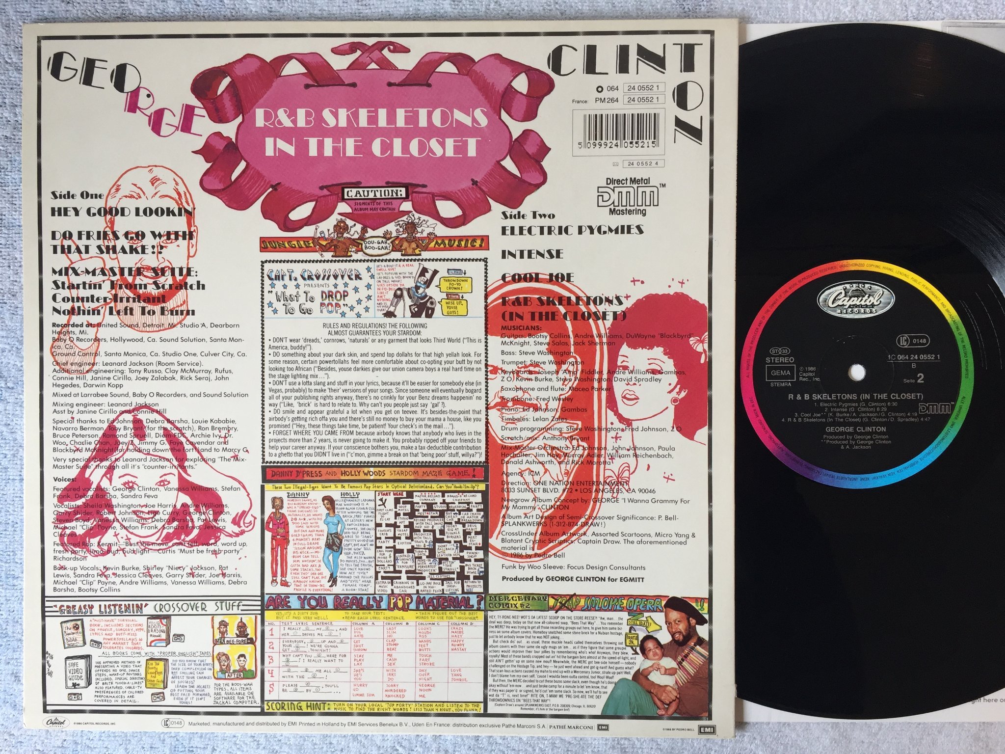 Omslagsbild för skivan GEORGE CLINTON R & B skeletons in the closet LP -86 CAPITOL 1C 064 2405521