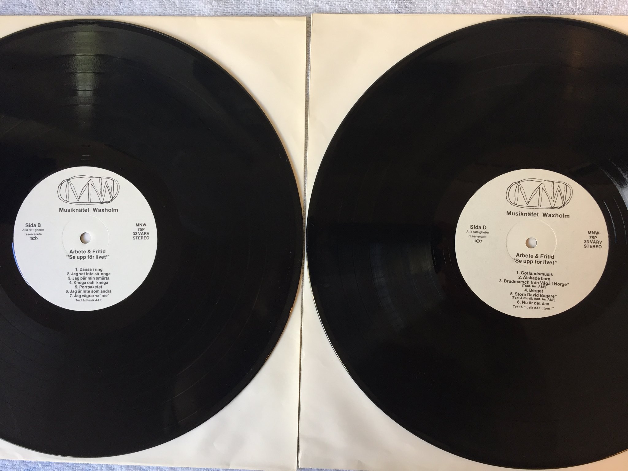 Omslagsbild för skivan ARBETE & FRITID se upp för livet 2xLP -77 Swe MNW 75P