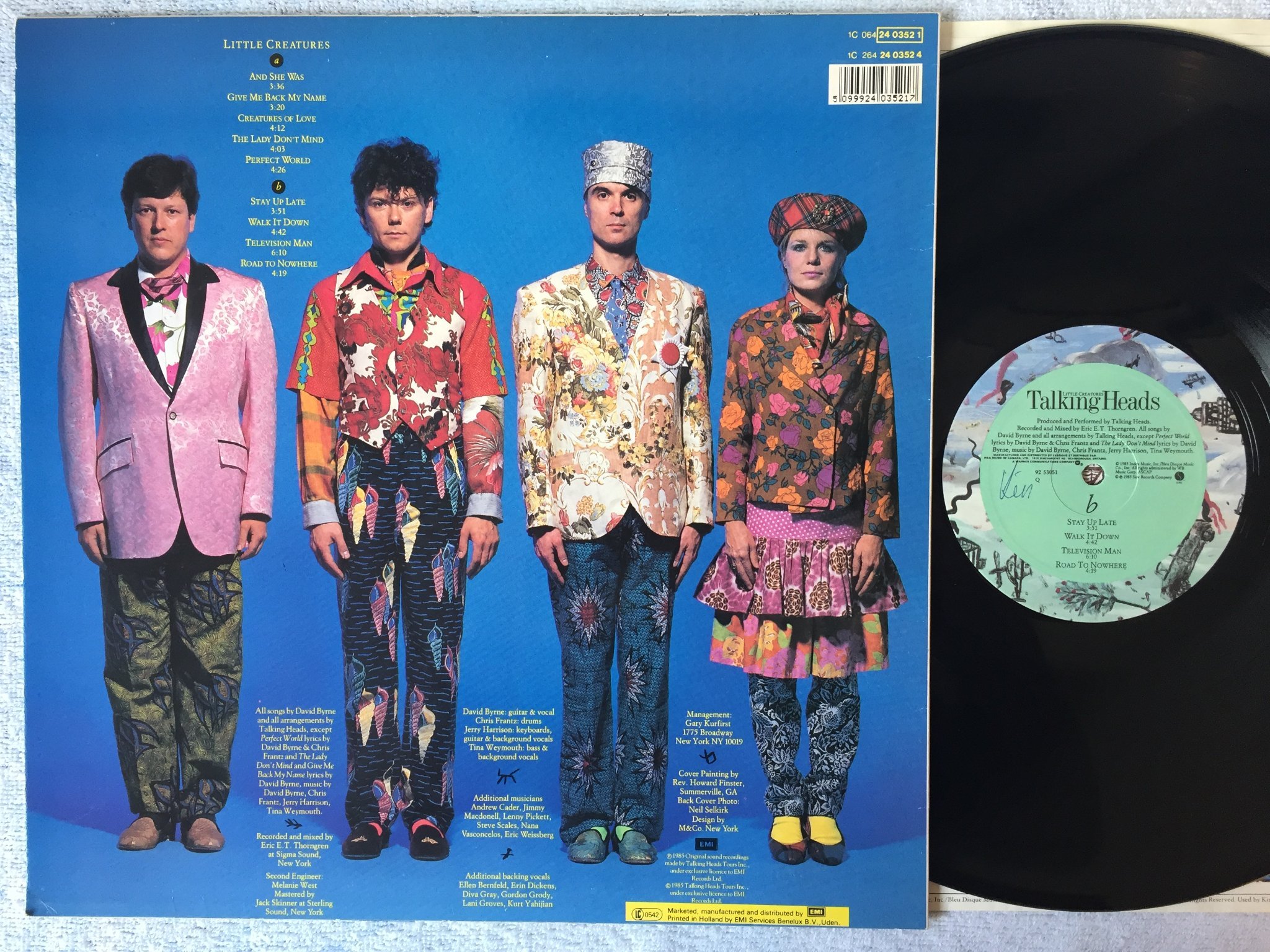 Omslagsbild för skivan TALKING HEADS little creatures LP -85 Hol EMI 1C 064 2403521