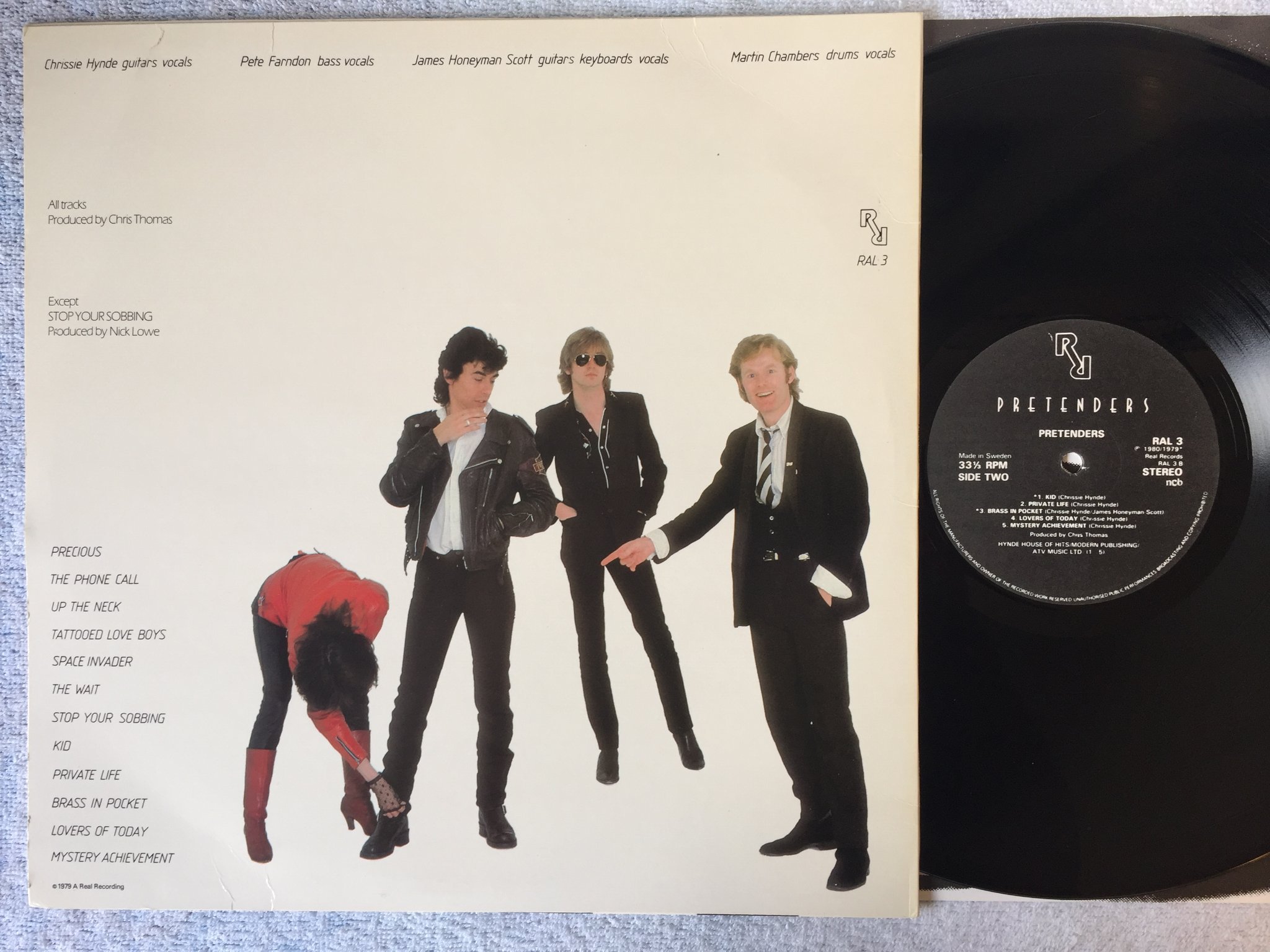 Omslagsbild för skivan PRETENDERS s/t LP Swe A Real Recording RAL 3