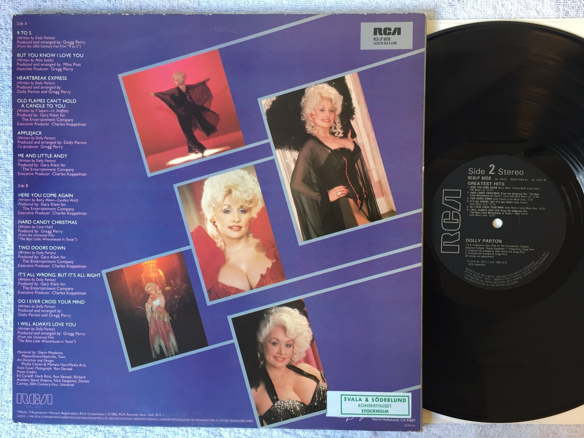 Omslagsbild för skivan DOLLY PARTON greatest hits LP UK RCA "I will always love you"