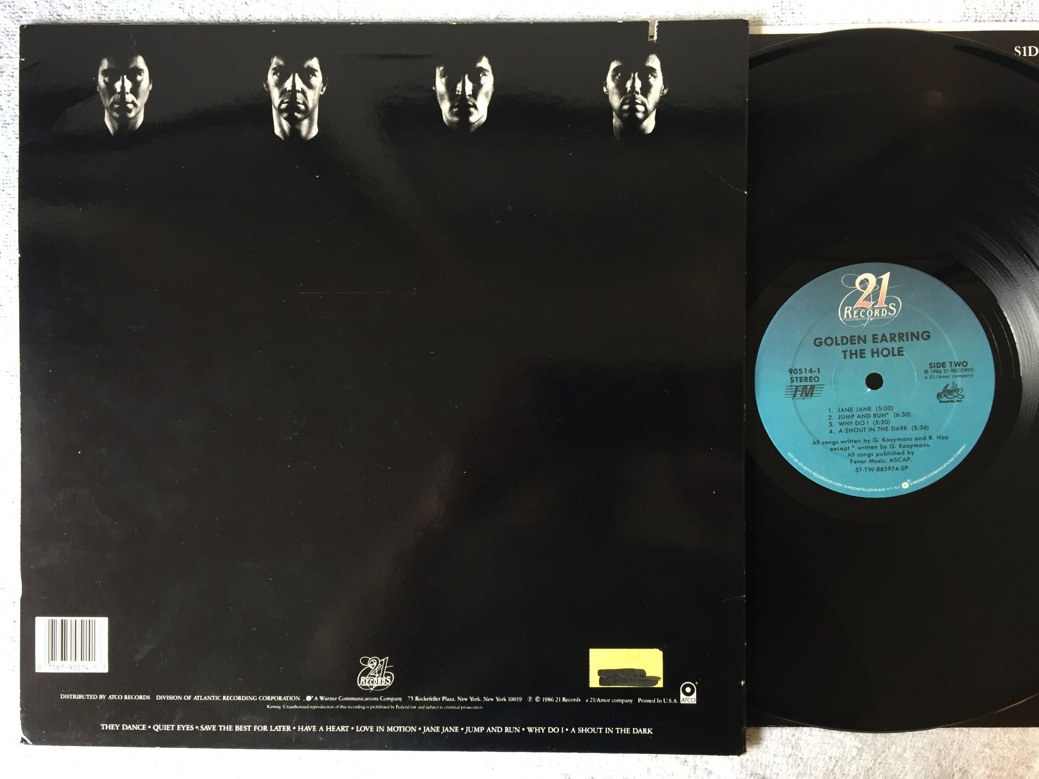 Omslagsbild för skivan GOLDEN EARRING the hole LP -86 US 21 RECORDS 90514-1