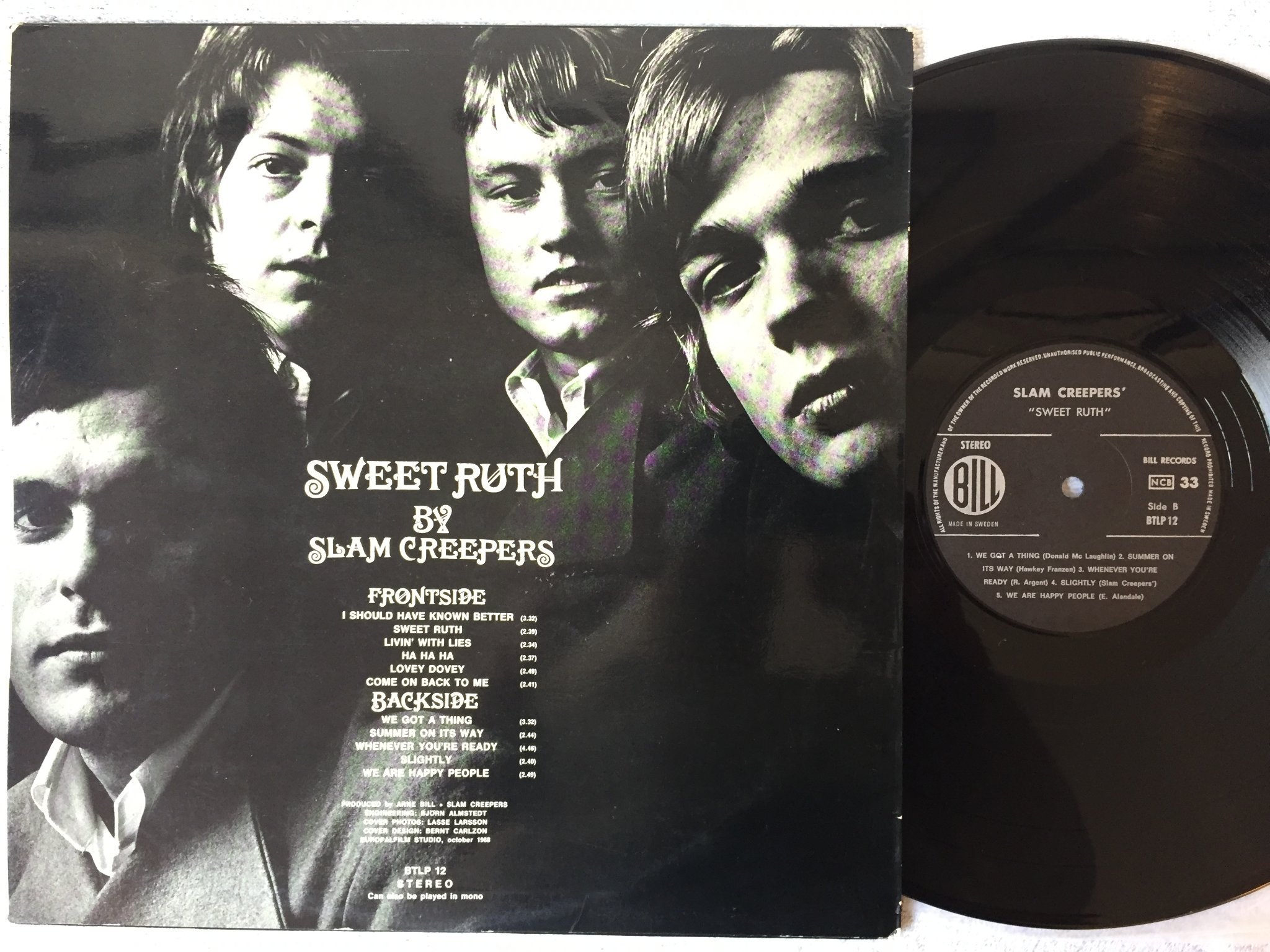 Omslagsbild för skivan SLAM CREEPERS sweet Ruth LP -68 Swe BILL BTLP-12  rare!