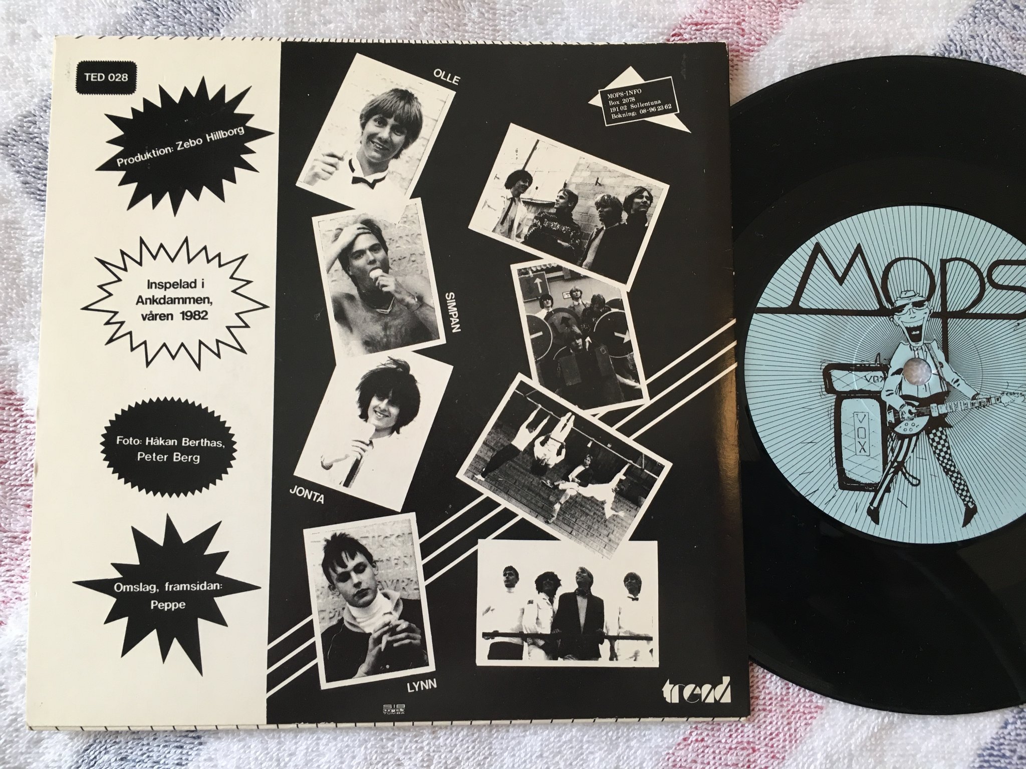 Omslagsbild för skivan MOPS månen 7"single -82 Swe TREND TED-028 rare power pop