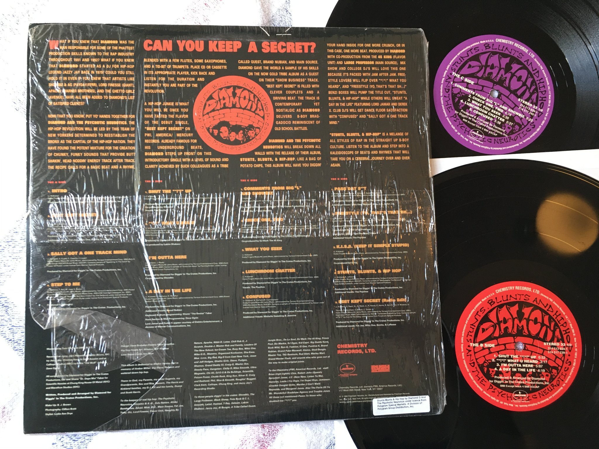 Omslagsbild för skivan DIAMOND D AND THE PSYCHOTIC NEUROTICS 2xLP -97 US CHEMISTRY 314 513 934-1