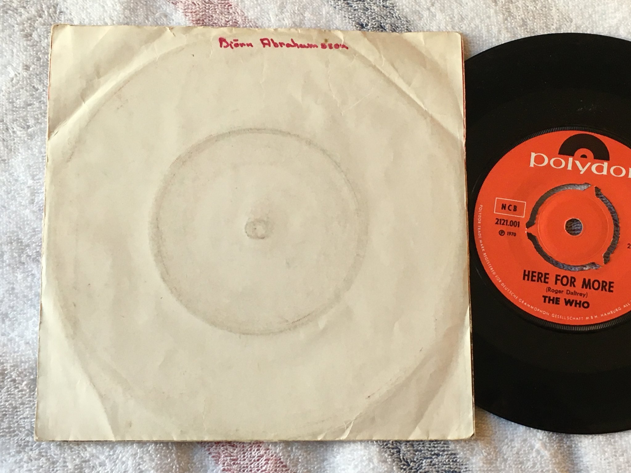 Omslagsbild för skivan The Who the seeker 7" -70 Norway? POLYDOR 2121001