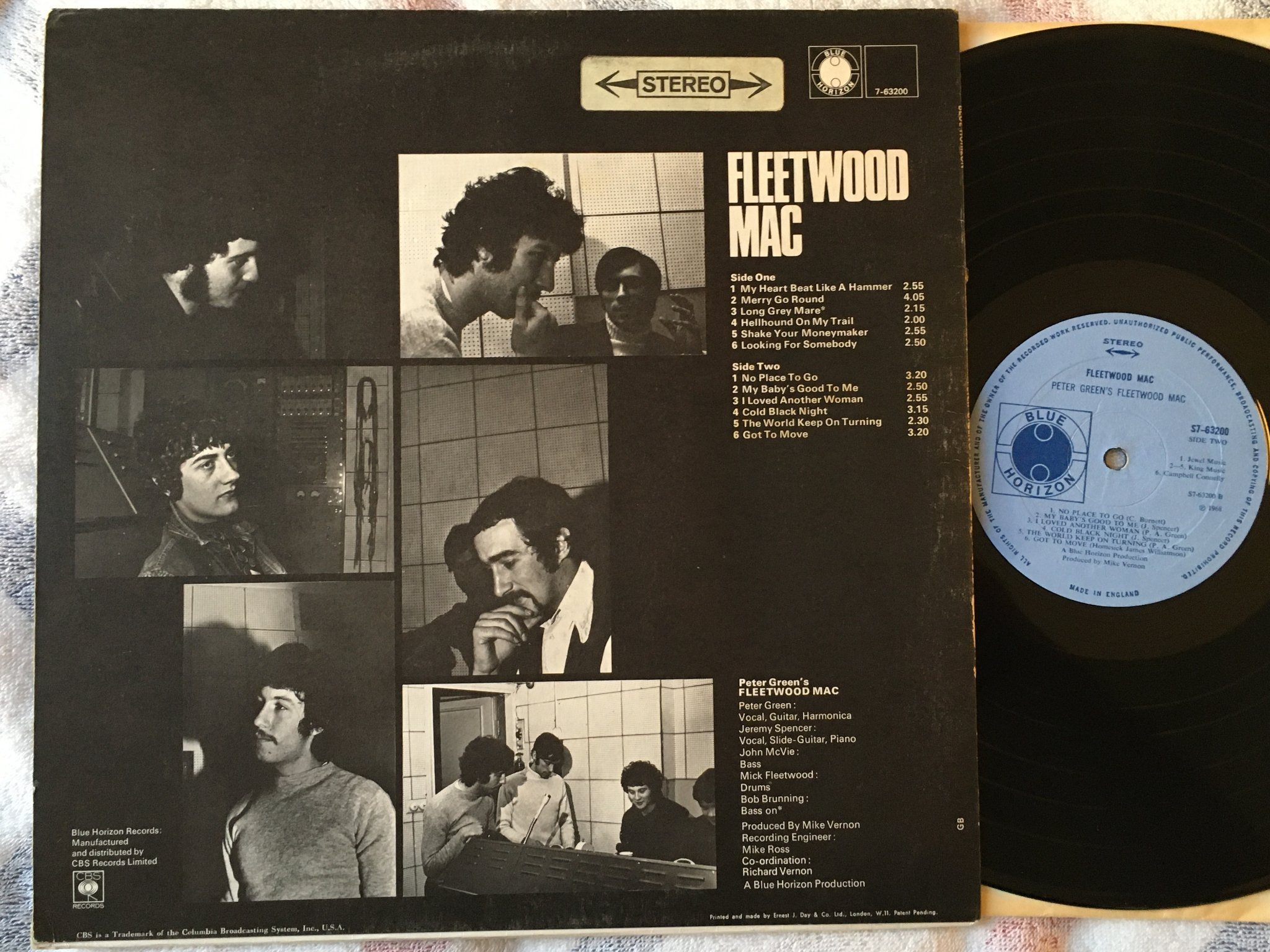 Omslagsbild för skivan FLEETWOOD MAC Peter Green's ... LP -68 UK BLUE HORIZON S7-63200 