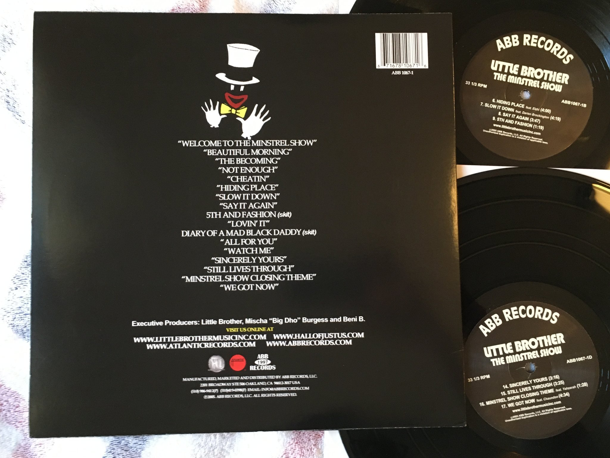 Omslagsbild för skivan LITTLE BROTHER the minstrel show 2xLP 2005 US ABB RECORDS ABB1067 Great album !