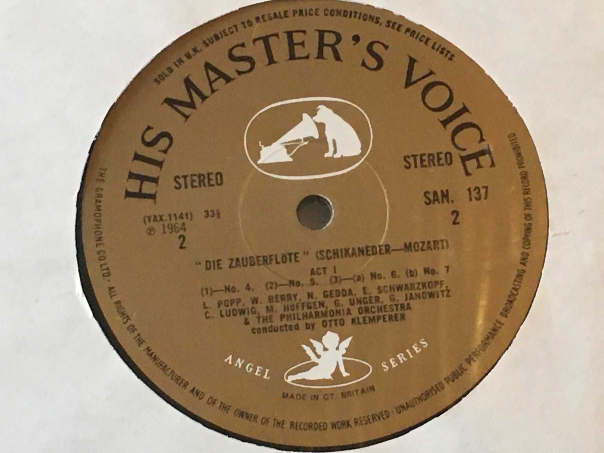 Omslagsbild för skivan Otto Klemperer Mozart: Die Zauberflote 3xLP BOX + booklet 