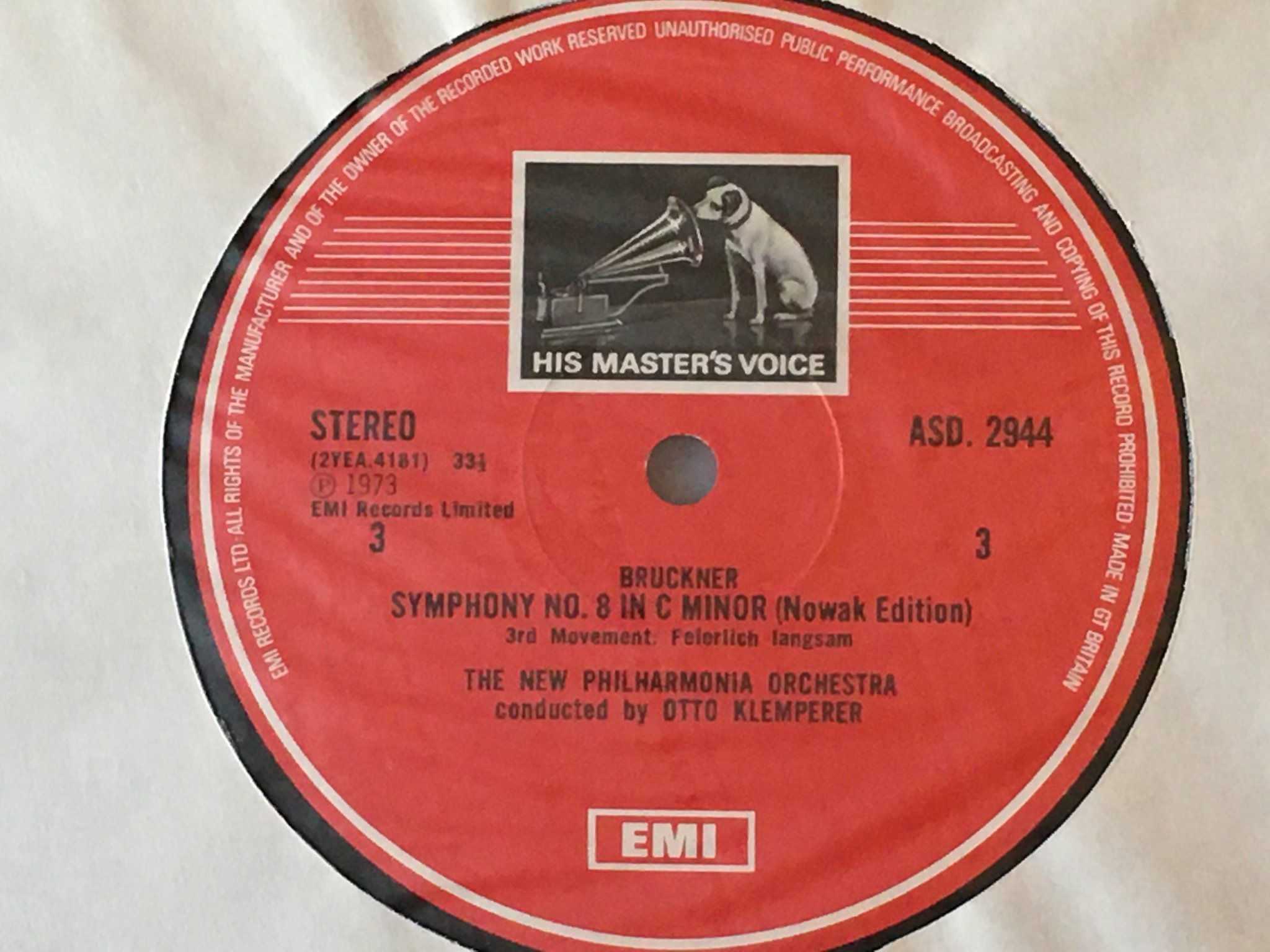 Omslagsbild för skivan Otto Klemperer Bruckner: Symphony No 8 2xLP BOX + booklet HMV SLS 872