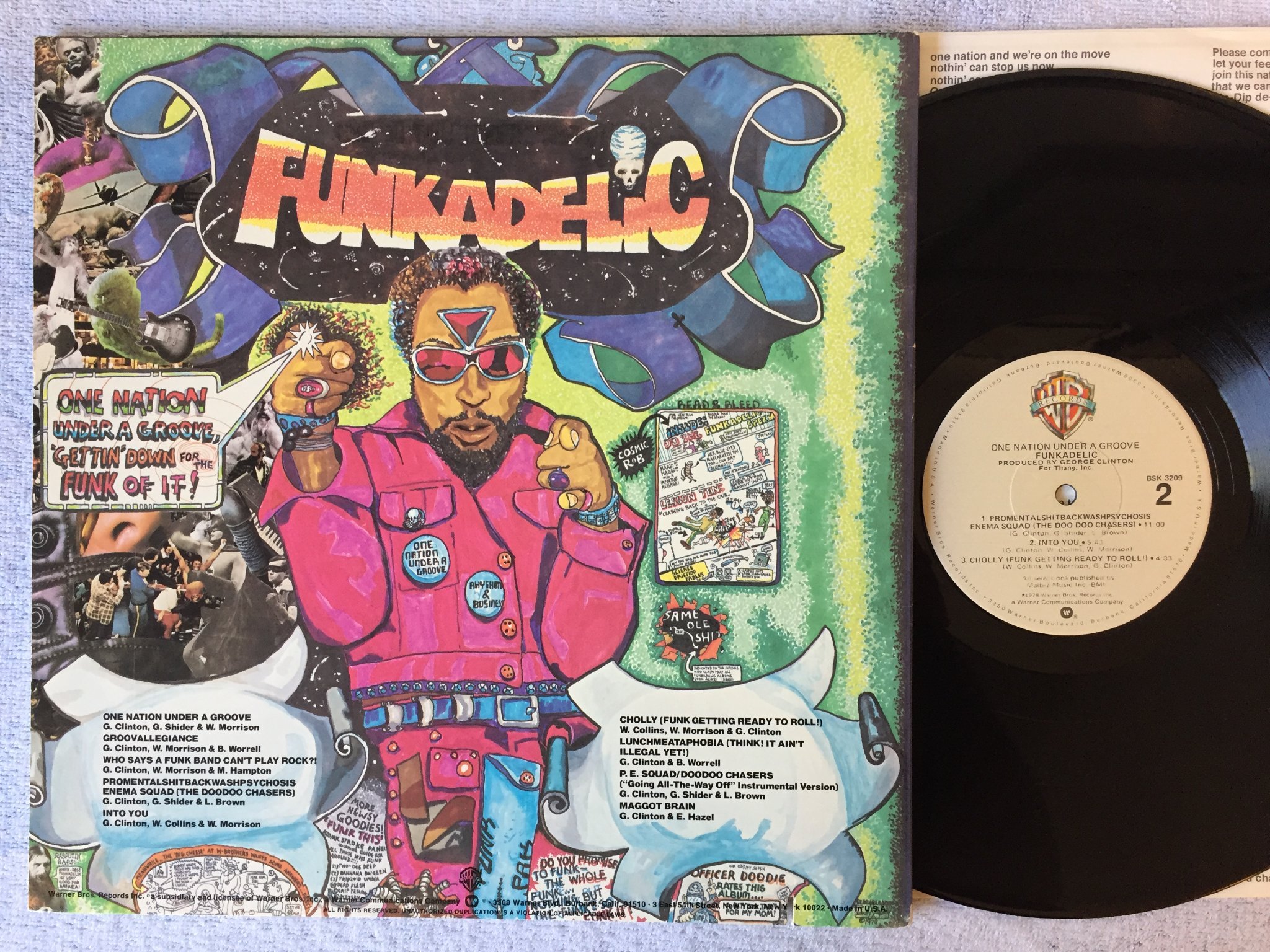 Omslagsbild för skivan FUNKADELIC one nation under a groove LP + bonus 7"single FUNK CLASSIC ! ! ! 