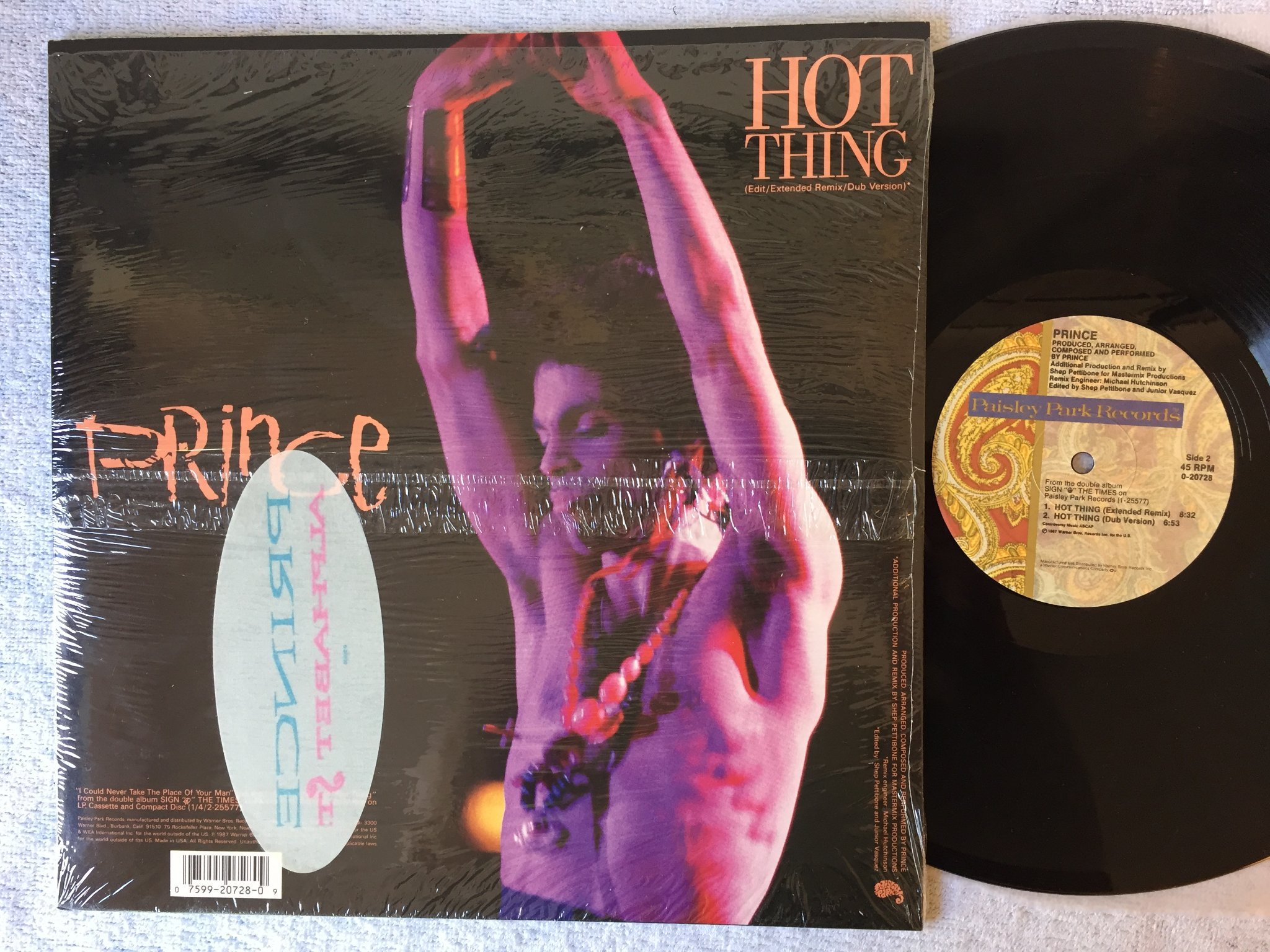 Omslagsbild för skivan PRINCE I could never take the place of your man 12"single Paisley Park 0-20728