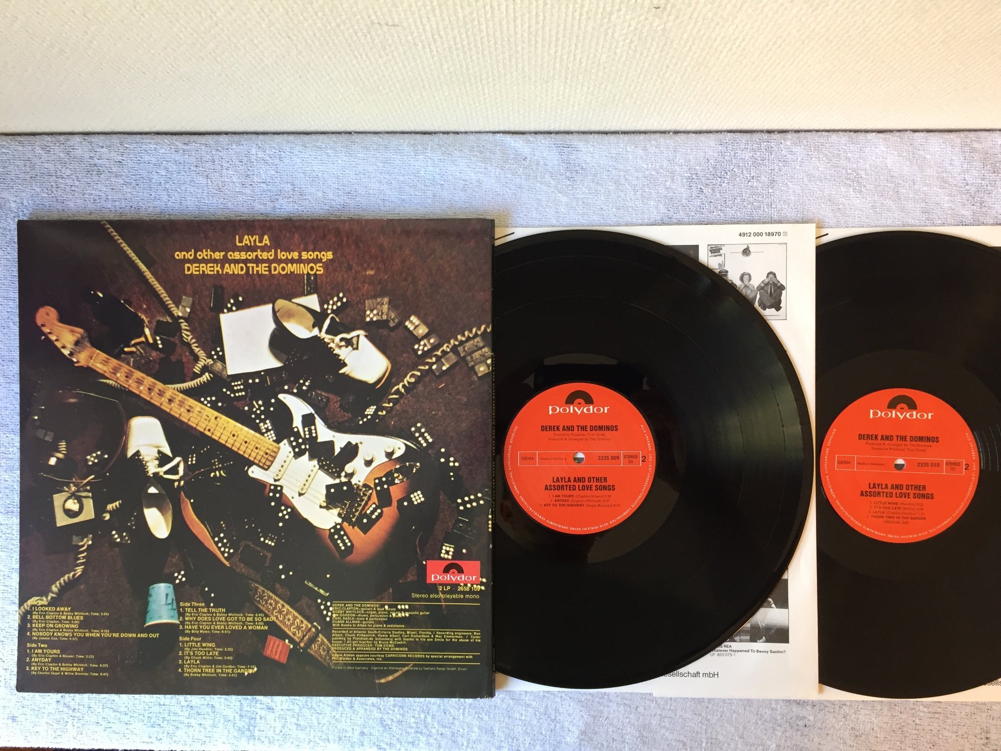 Omslagsbild för skivan DEREK & THE DOMINOS Layla & other assorted love songs LP Ger POLYDOR 2335010