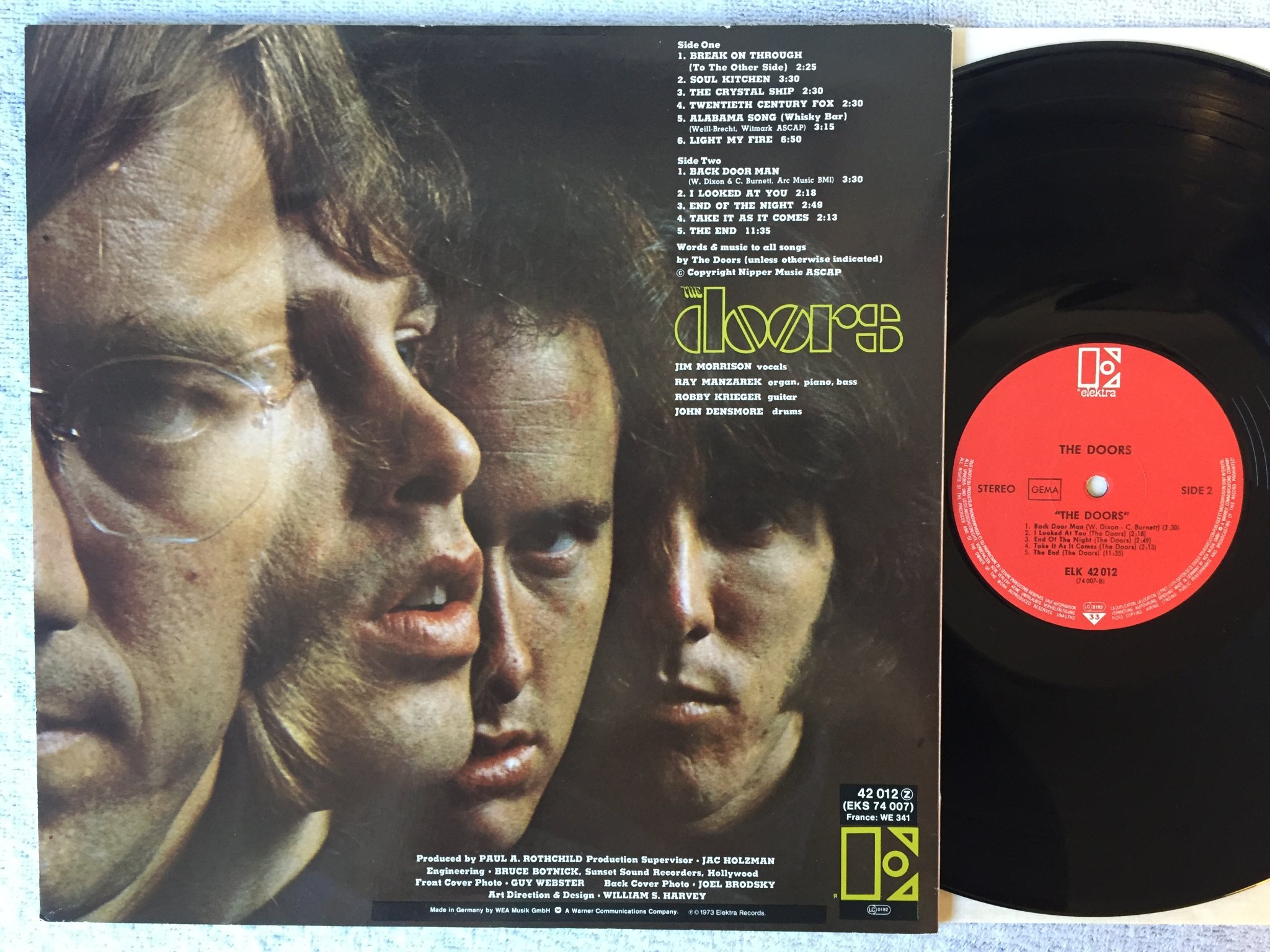 Omslagsbild för skivan THE DOORS s/t LP ELEKTRA  ELK 42012